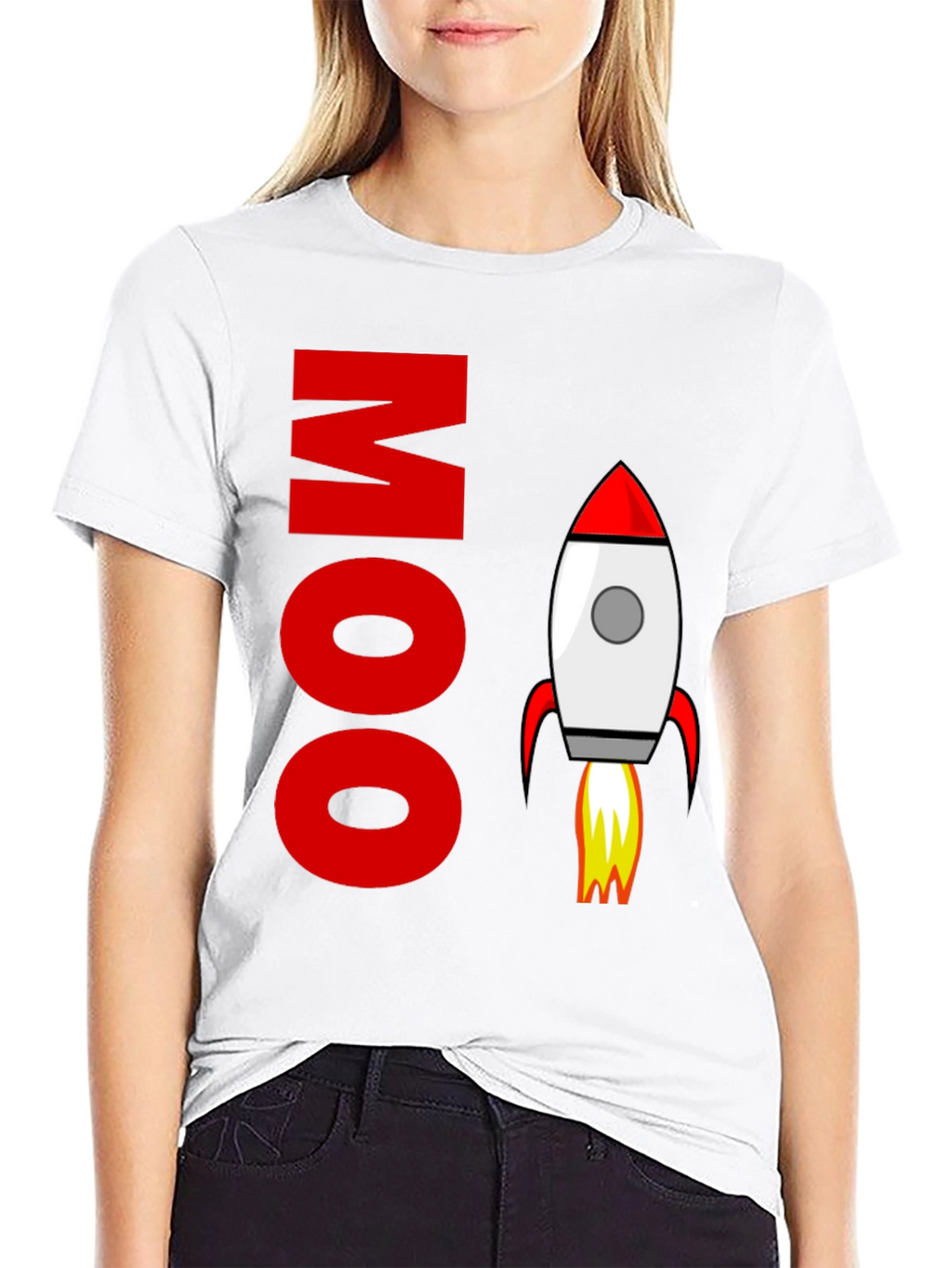 Moo To The Moon Graphic T-Shirt