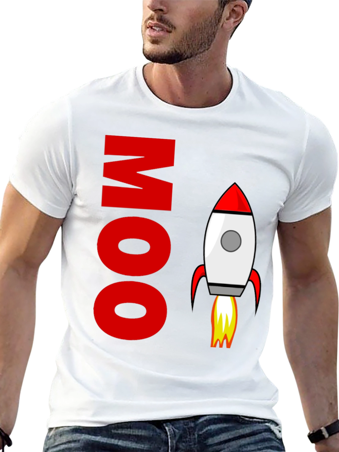 Moo To The Moon Graphic T-Shirt