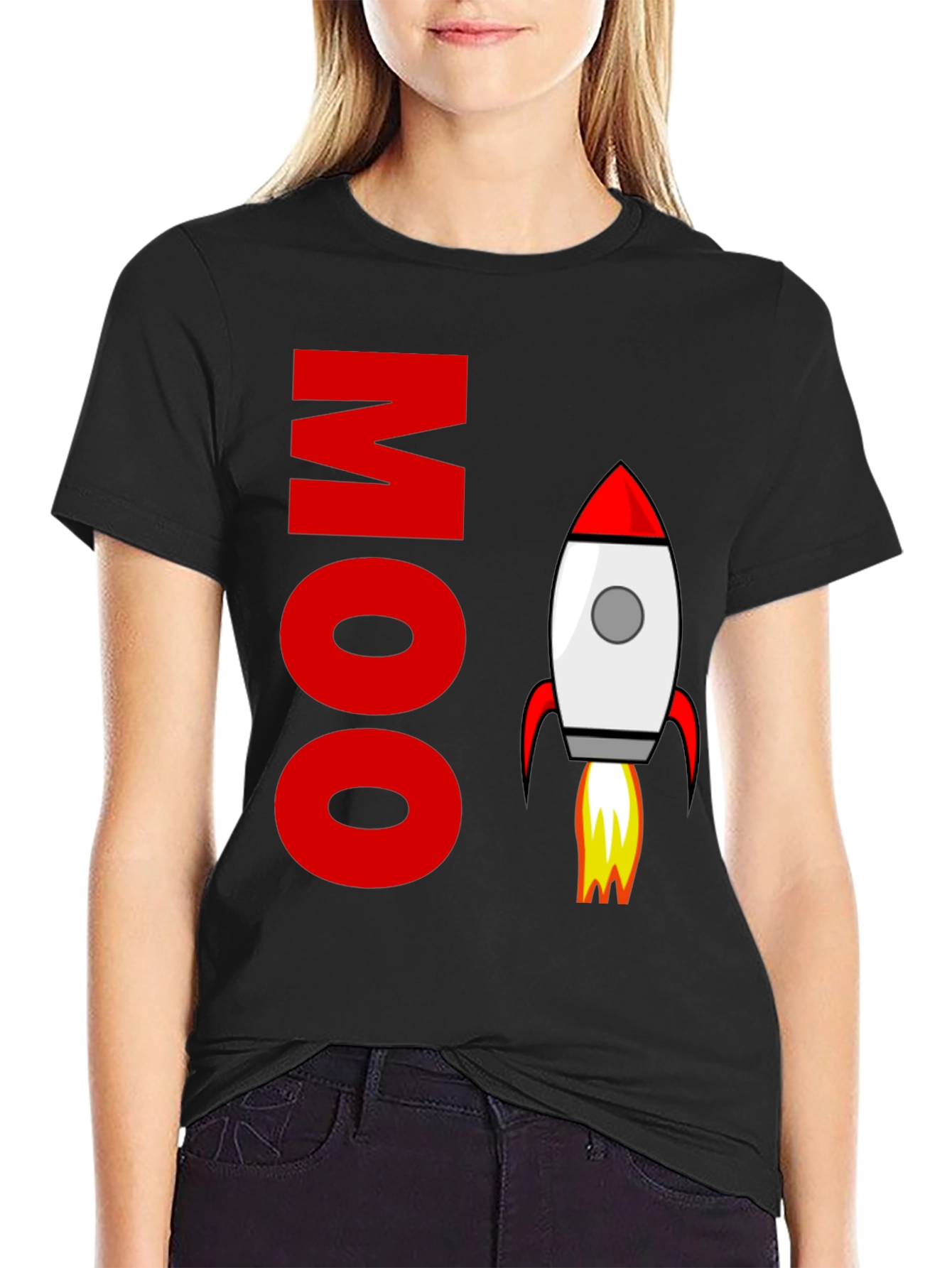 Moo To The Moon Graphic T-Shirt
