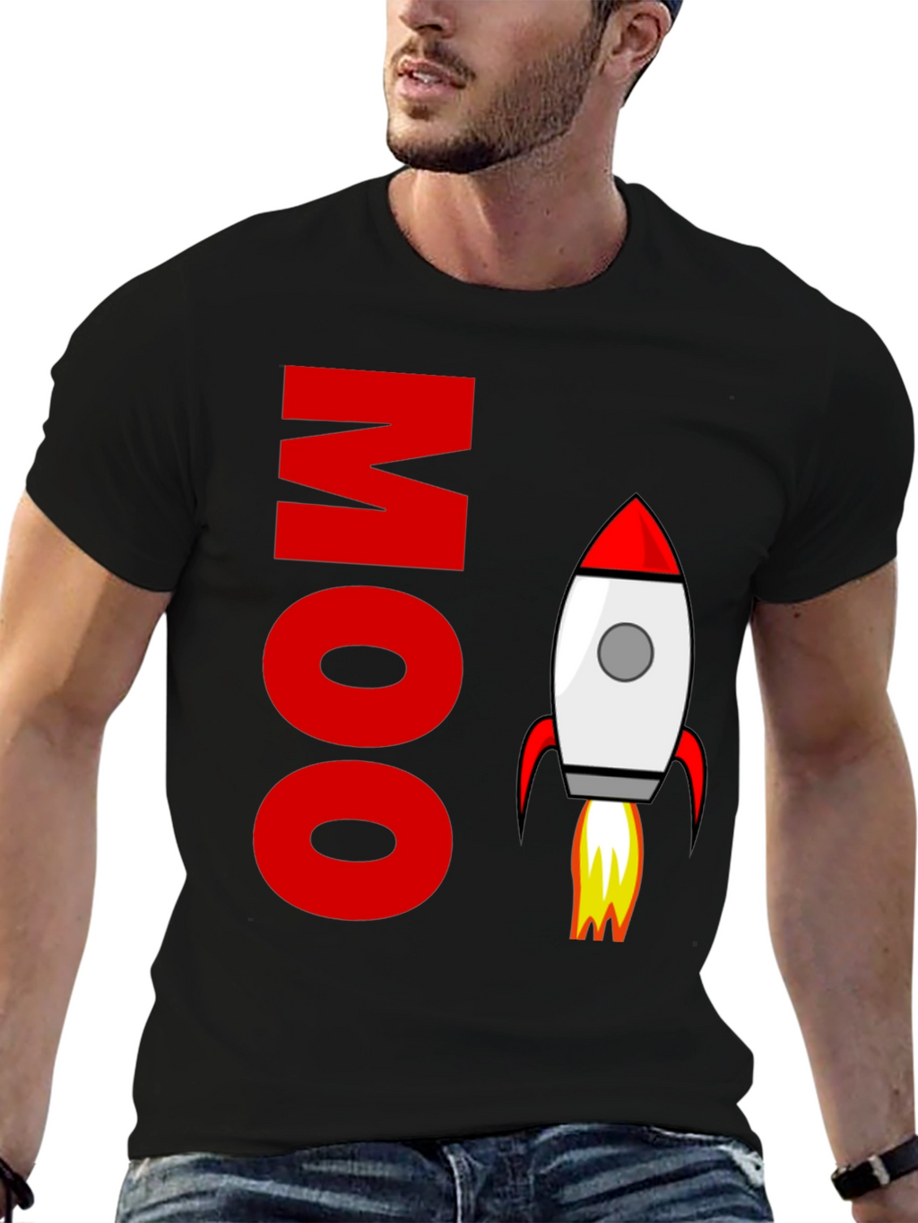Moo To The Moon Graphic T-Shirt
