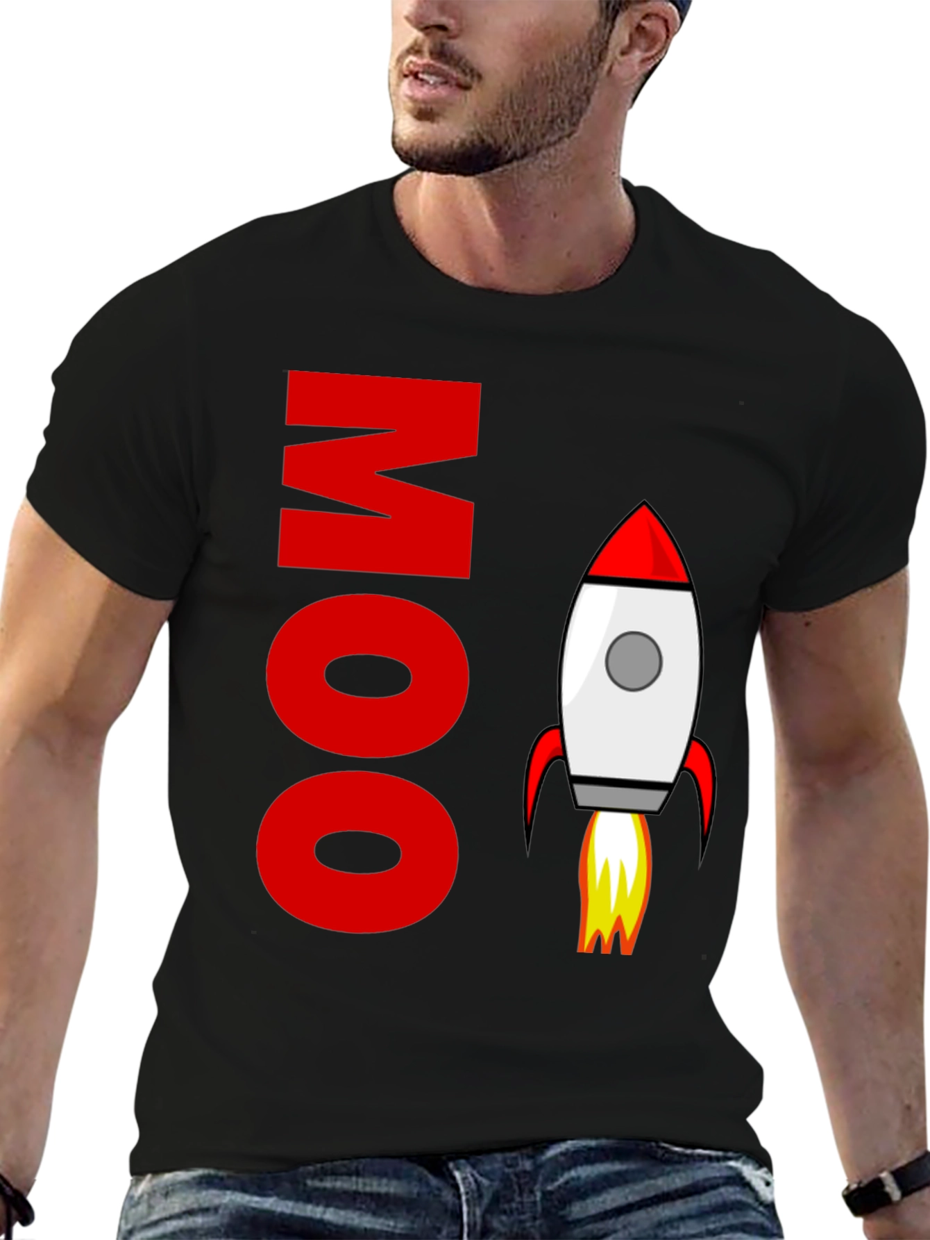 Moo To The Moon Graphic T-Shirt