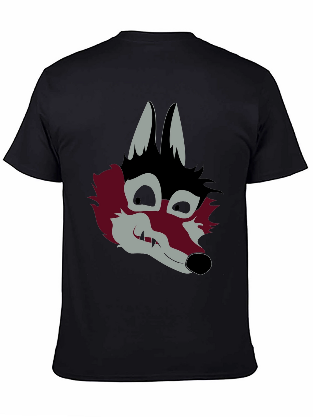Graphic Wolf Head Black T-Shirt