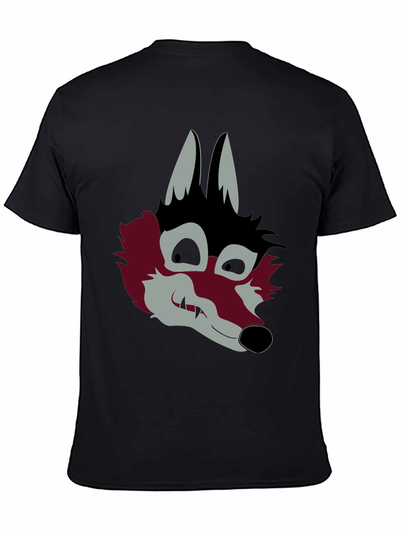 Graphic Wolf Head Black T-Shirt