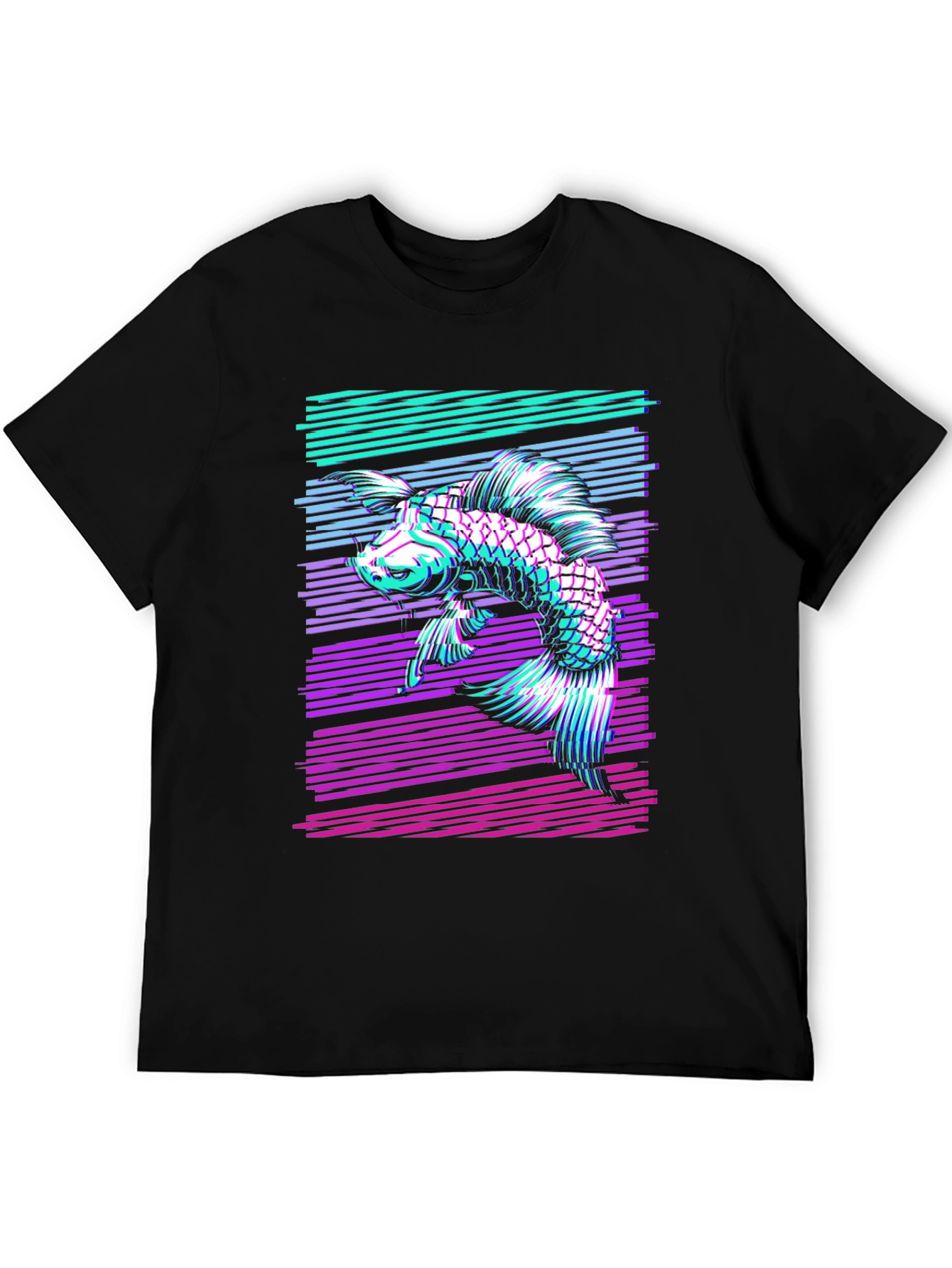 Retro Koi Fish Graphic T-Shirt - Stylish Comfort