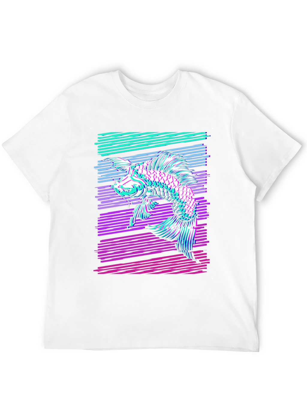 Retro Koi Fish Graphic T-Shirt - Stylish Comfort