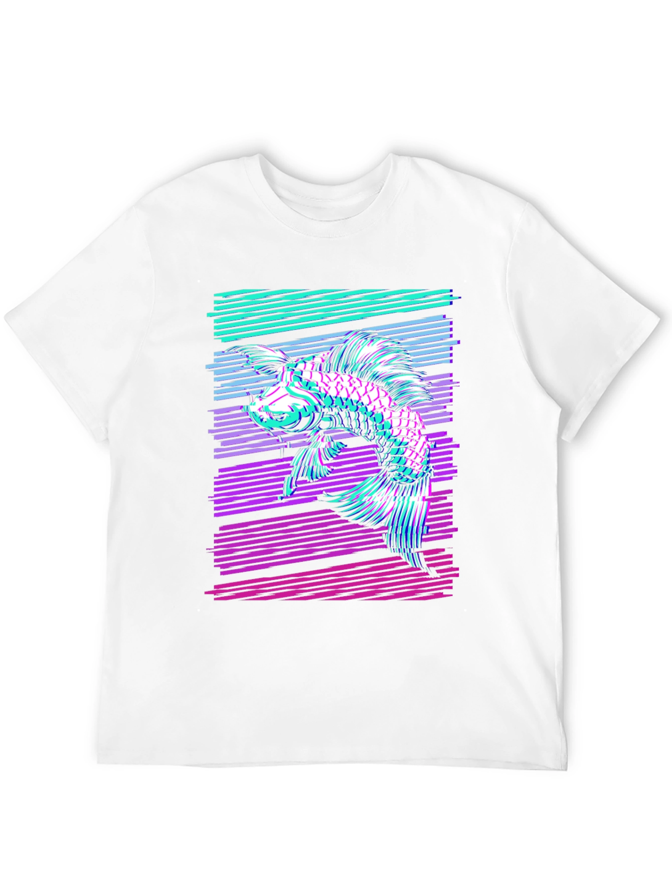 Retro Koi Fish Graphic T-Shirt - Stylish Comfort