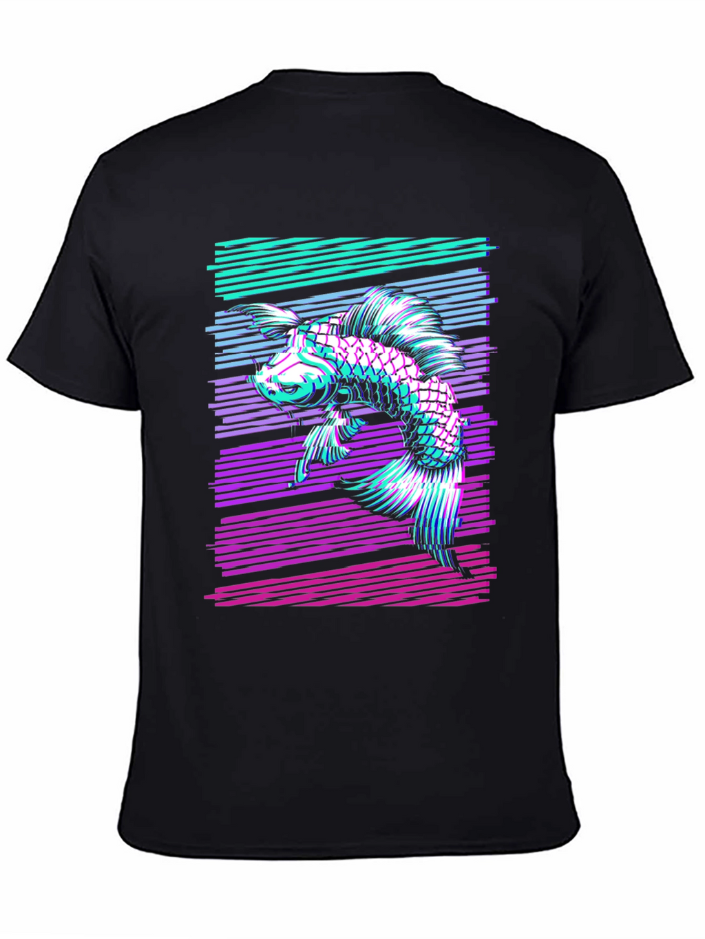 Retro Koi Fish Graphic T-Shirt - Stylish Comfort