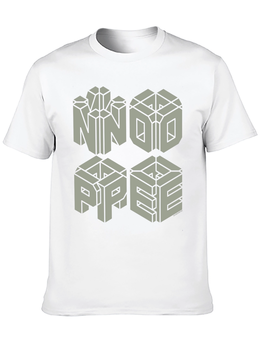 NNOO PPEE Geometric Black Tee