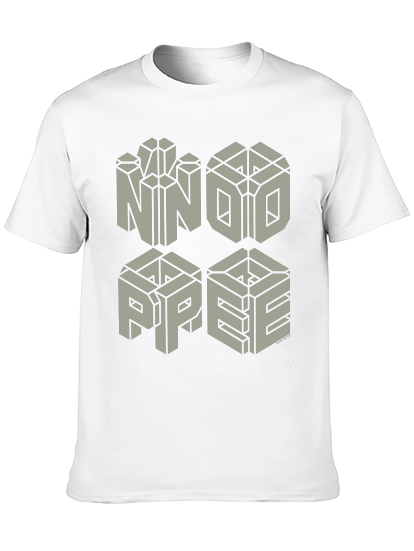 NNOO PPEE Geometric Black Tee