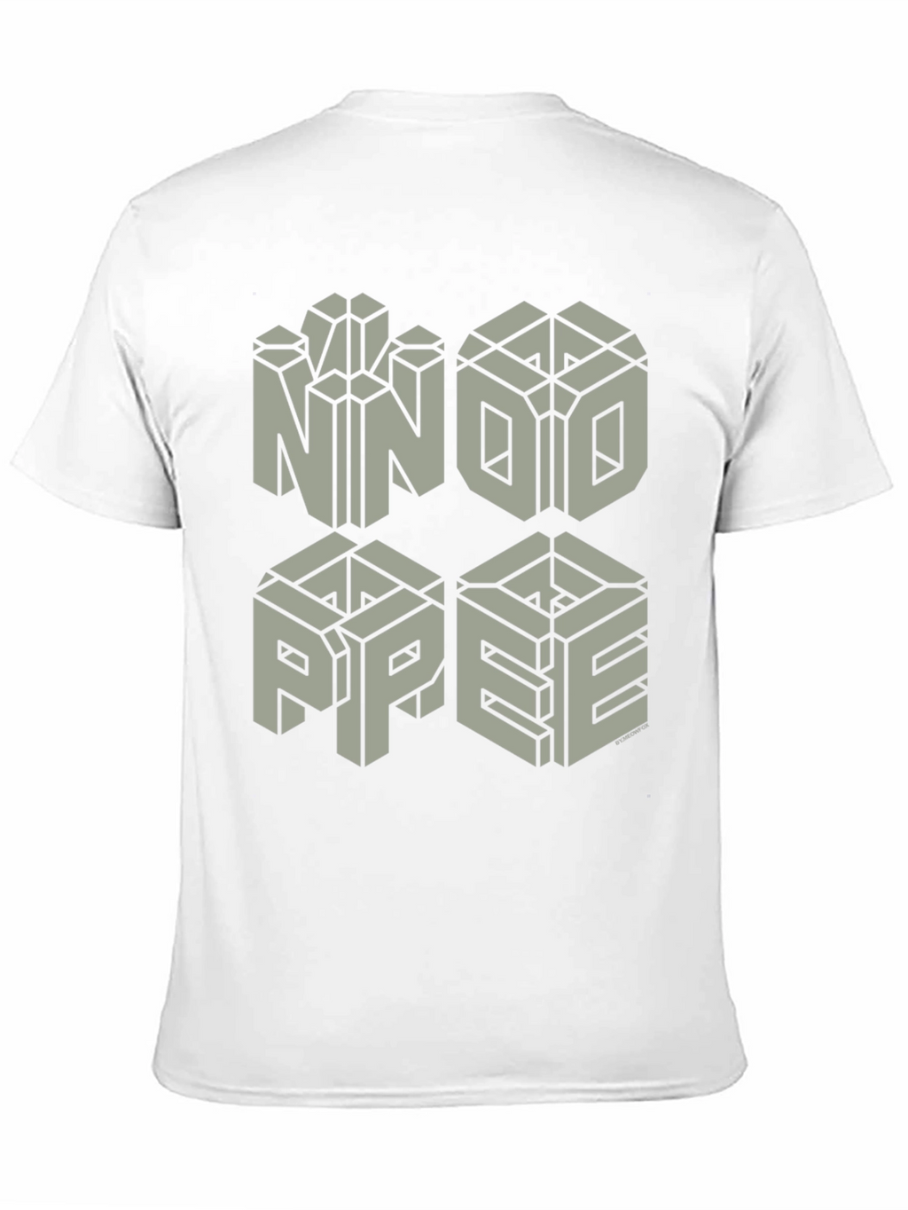 NNOO PPEE Geometric Black Tee