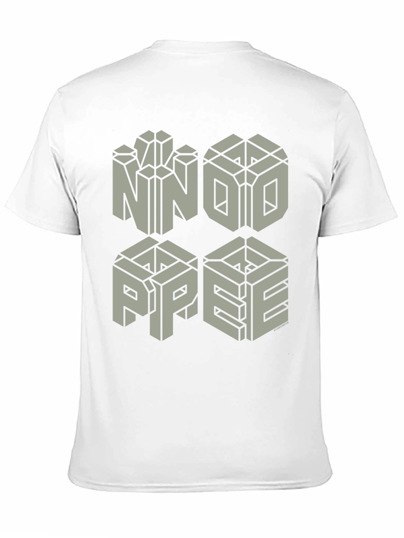 NNOO PPEE Geometric Black Tee