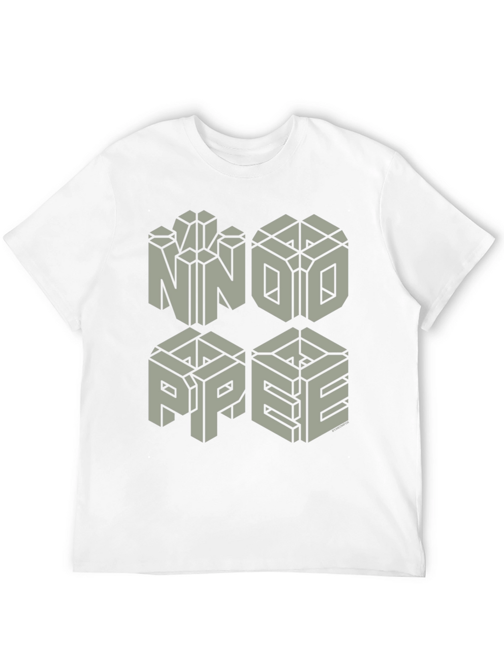 NNOO PPEE Geometric Black Tee
