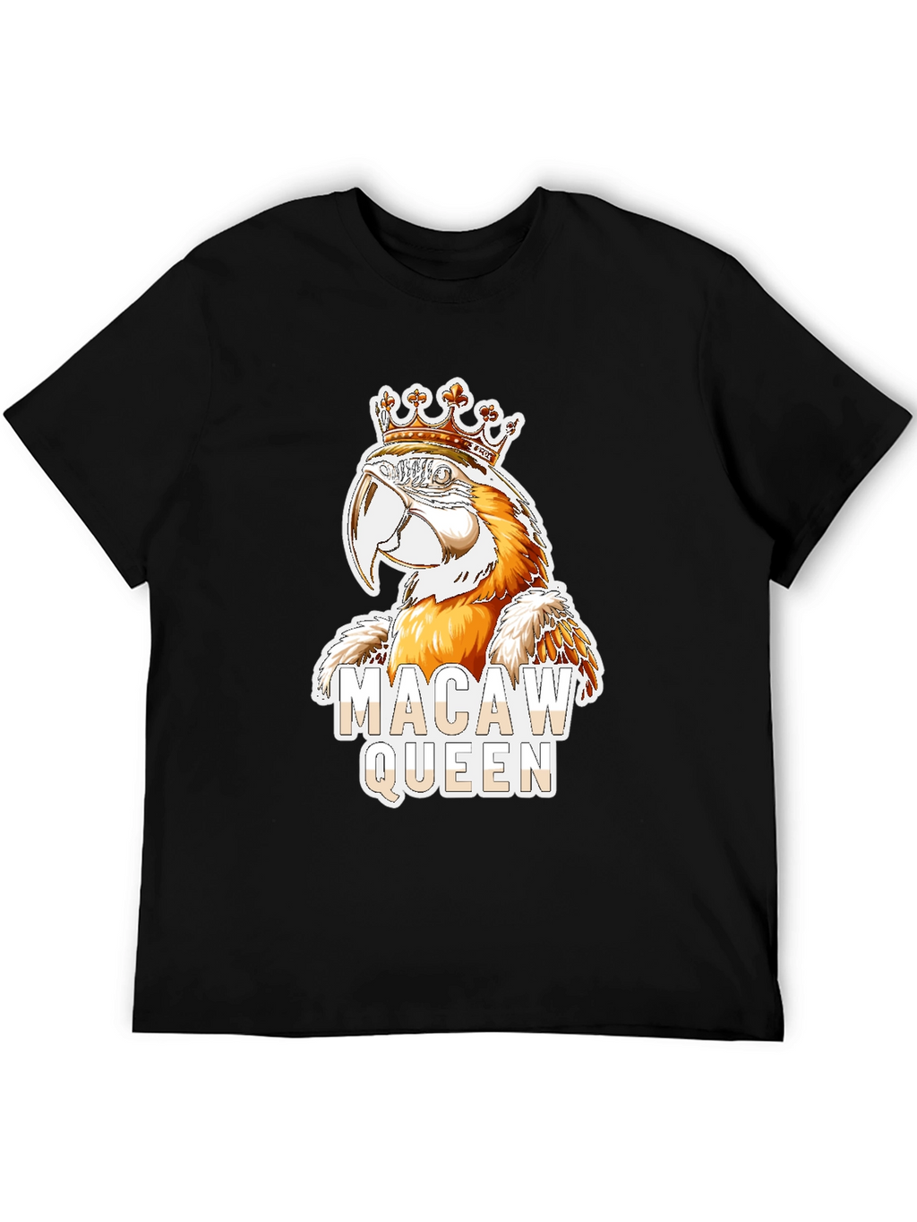 Macaw Queen Graphic T-Shirt - Parrot Lover Tee