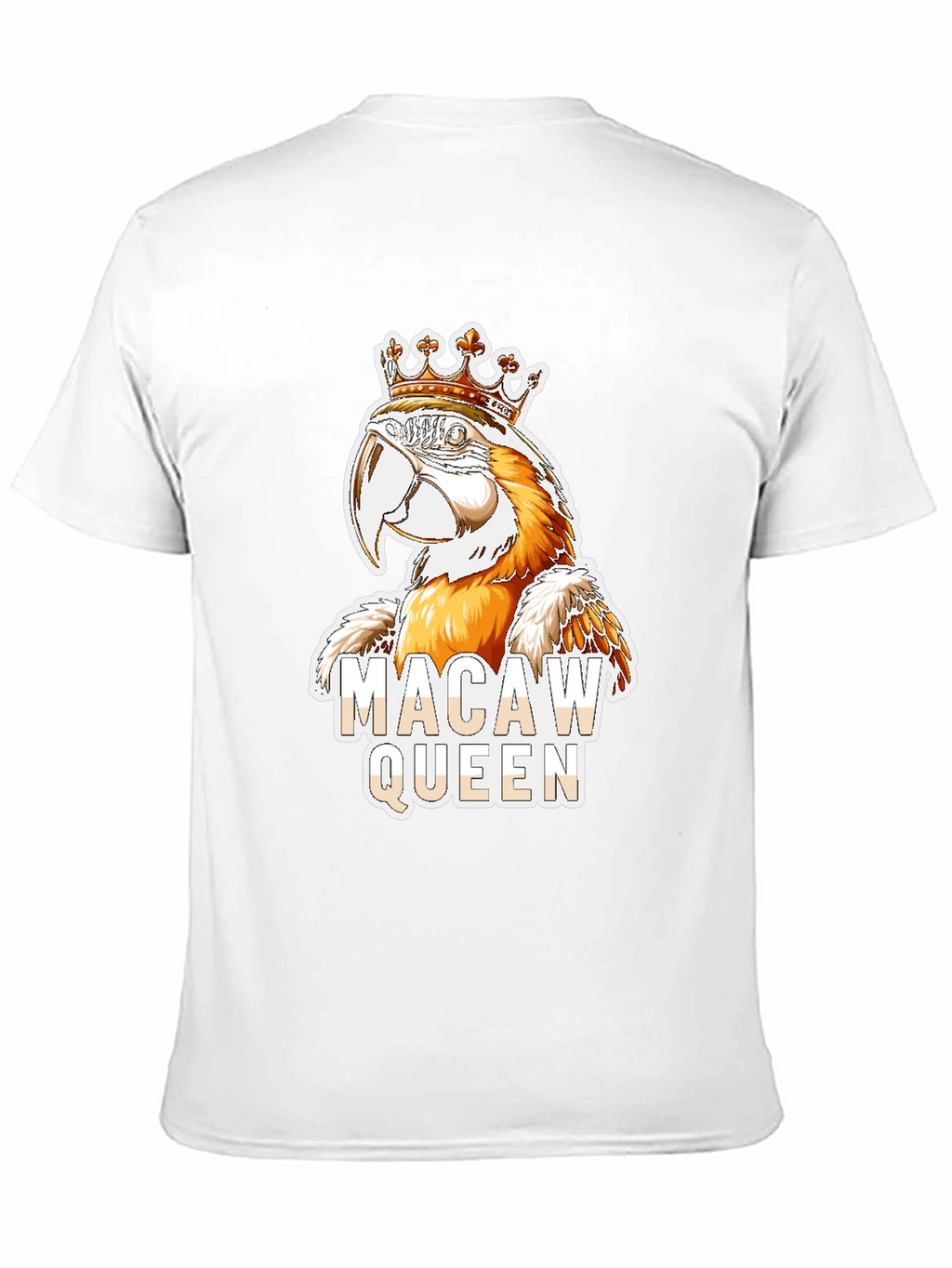 Macaw Queen Graphic T-Shirt - Parrot Lover Tee