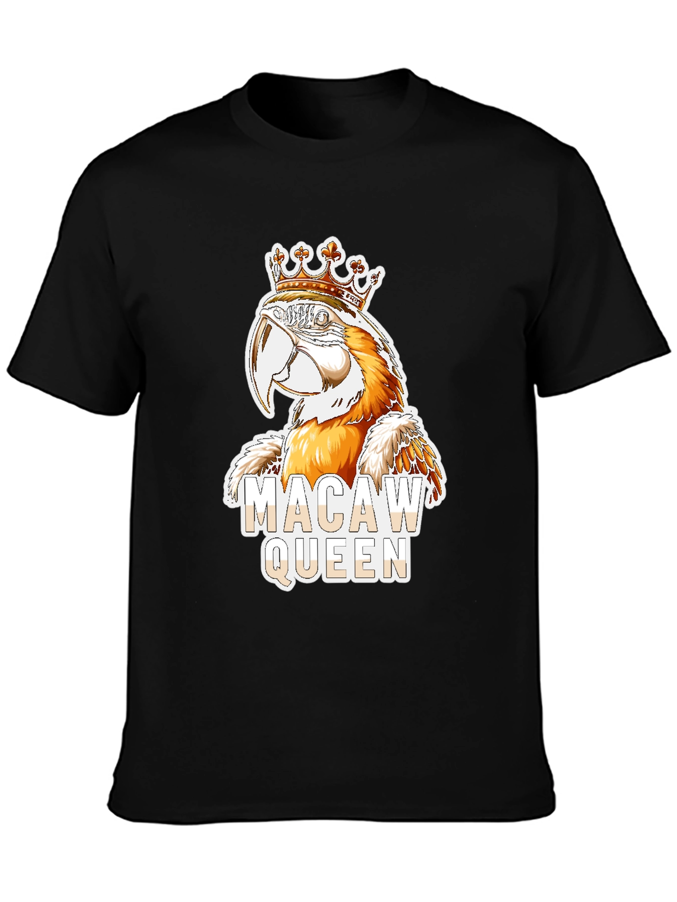 Macaw Queen Graphic T-Shirt - Parrot Lover Tee