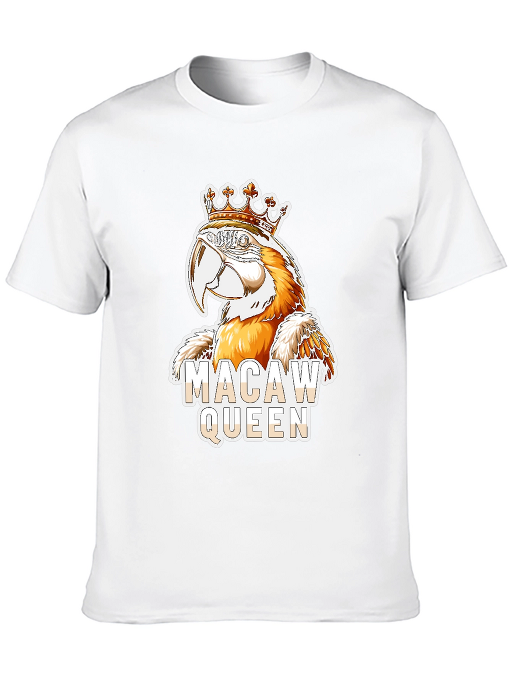 Macaw Queen Graphic T-Shirt - Parrot Lover Tee