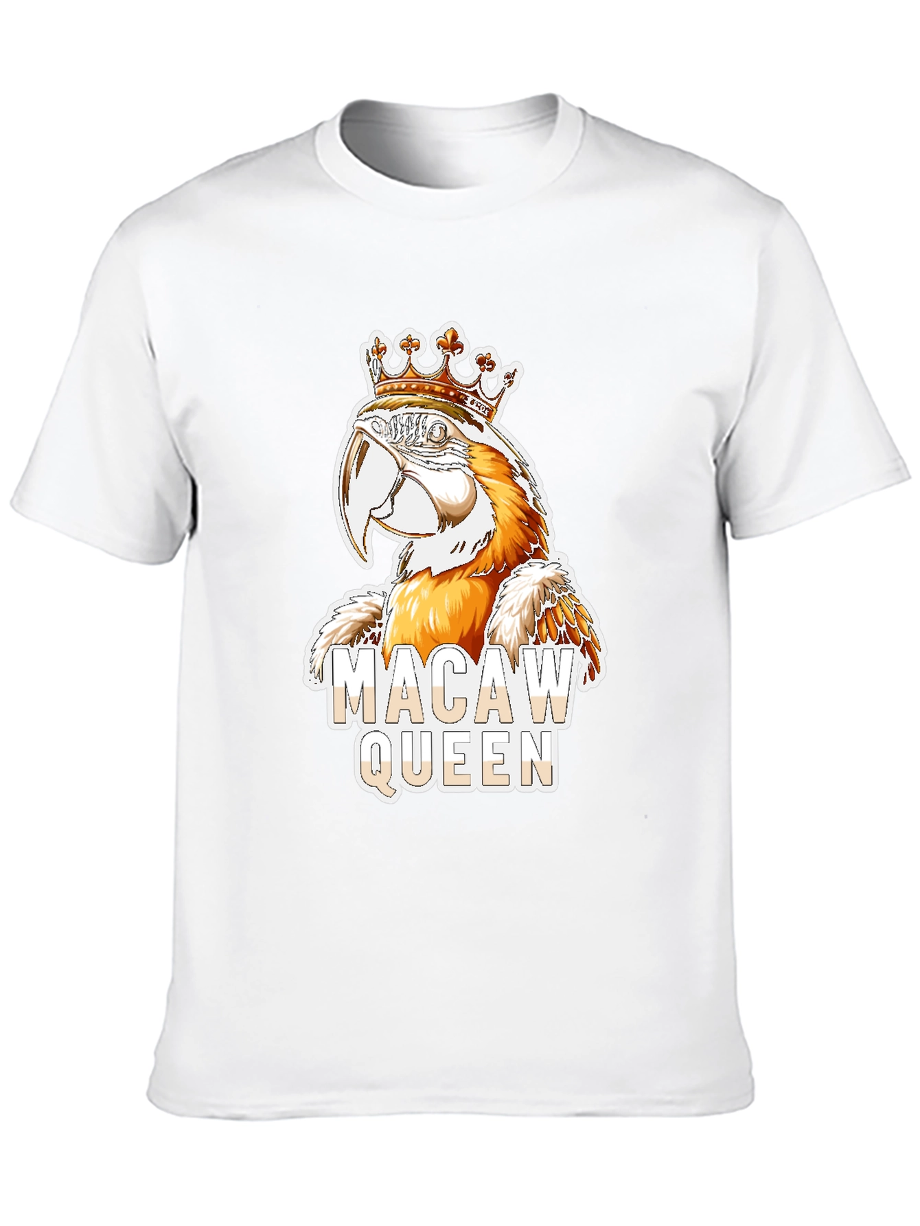 Macaw Queen Graphic T-Shirt - Parrot Lover Tee