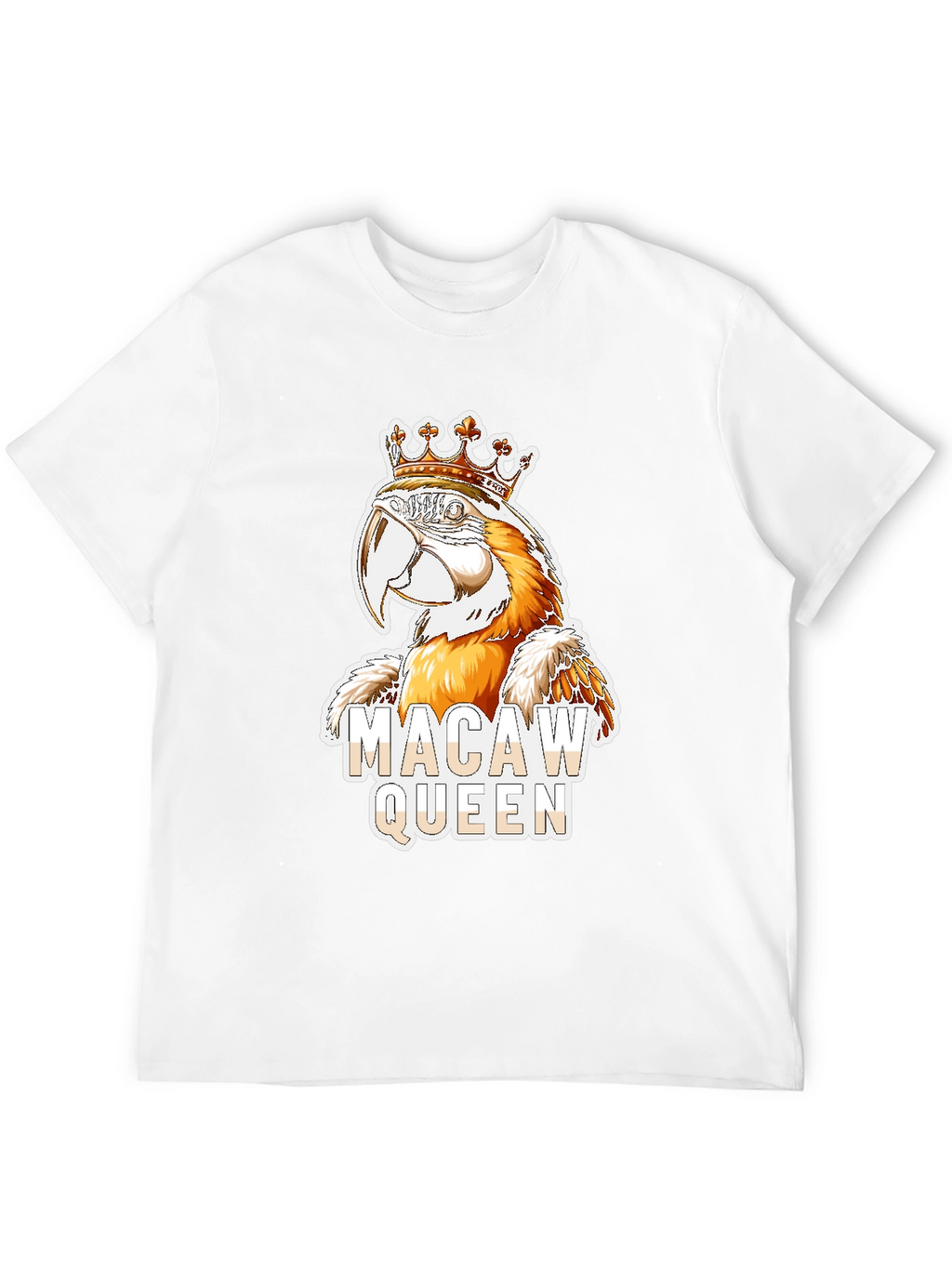 Macaw Queen Graphic T-Shirt - Parrot Lover Tee