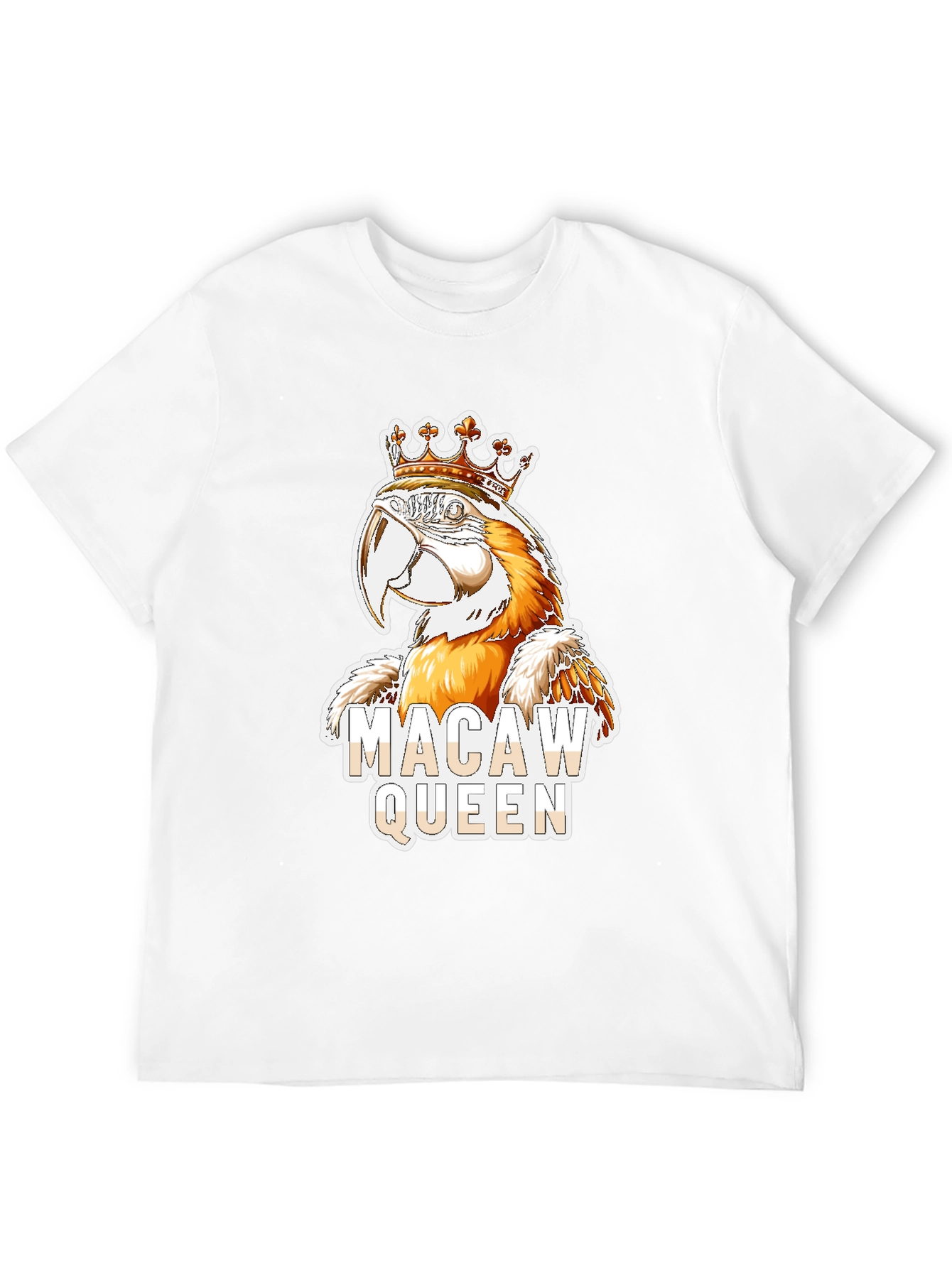 Macaw Queen Graphic T-Shirt - Parrot Lover Tee