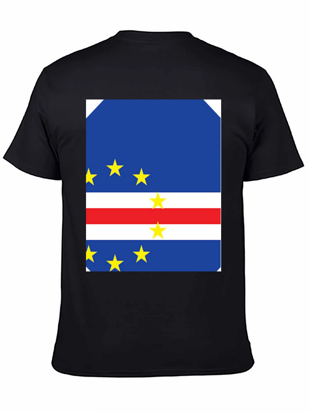 Cape Verde Flag T-Shirt - Black Cotton Tee