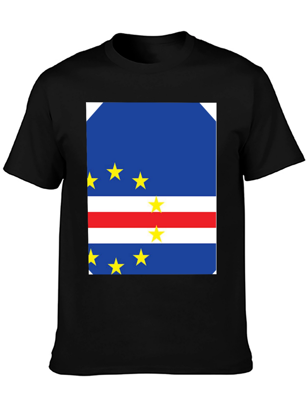 Cape Verde Flag T-Shirt - Black Cotton Tee