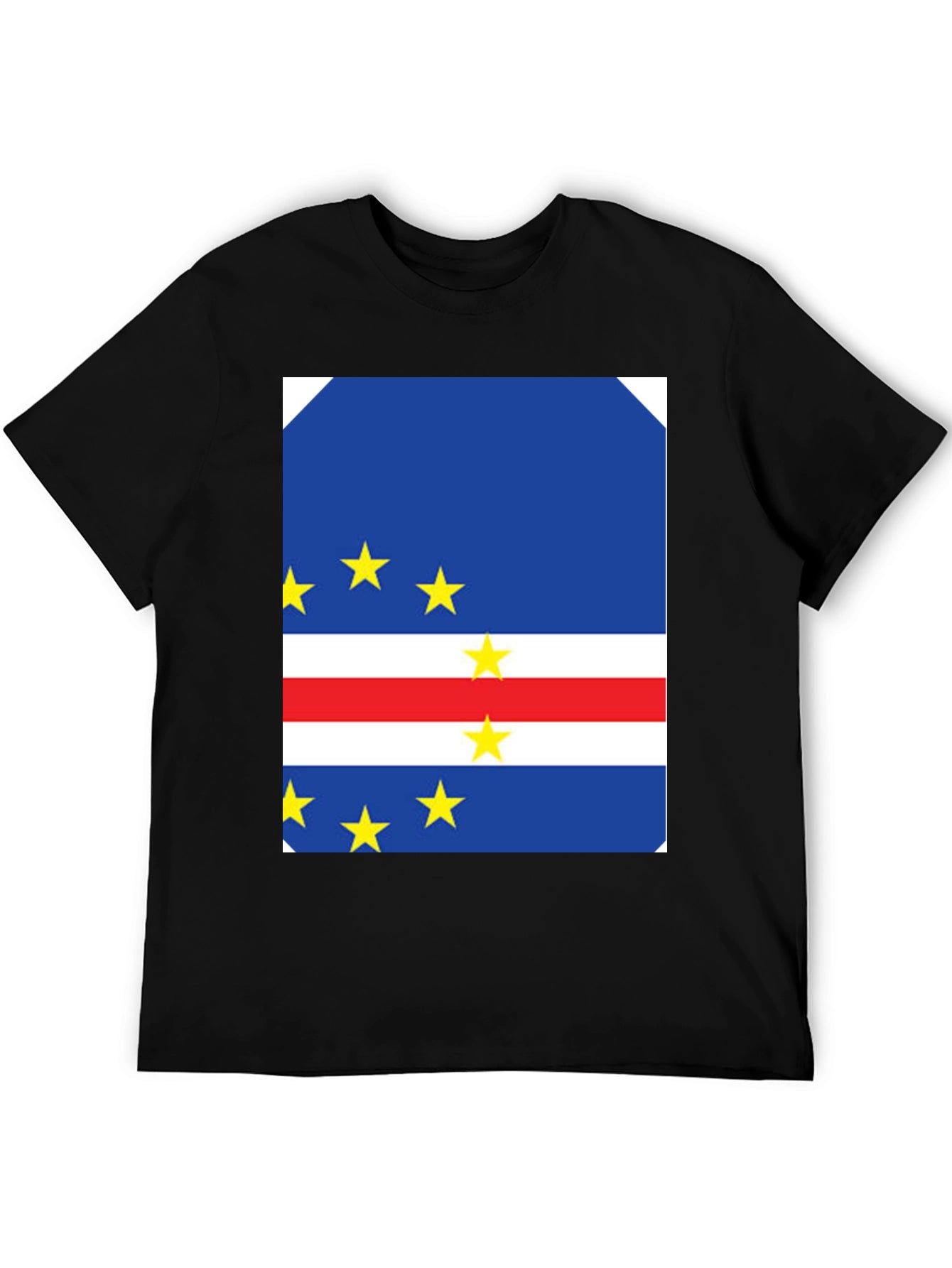 Cape Verde Flag T-Shirt - Black Cotton Tee