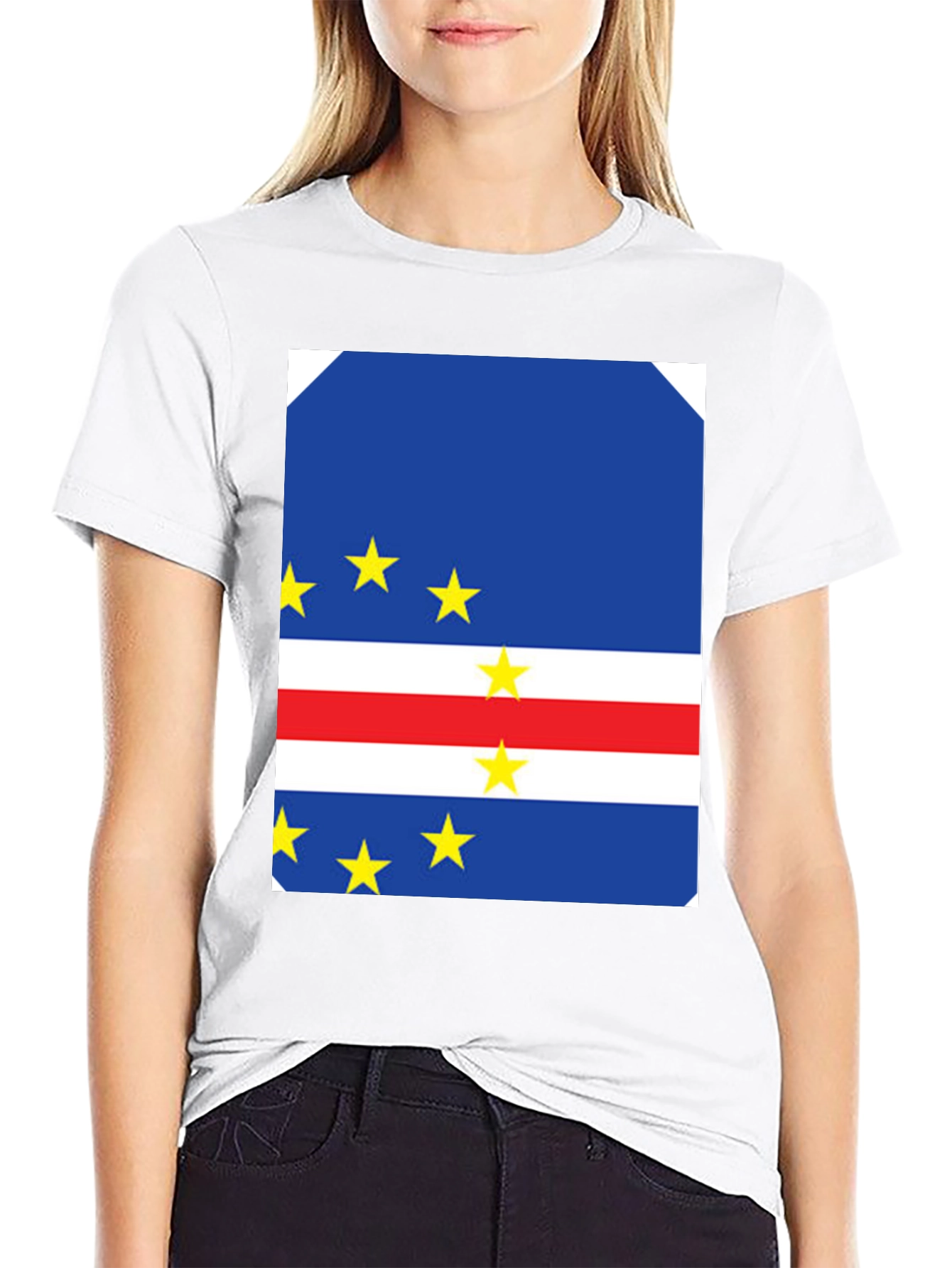 Cape Verde Flag T-Shirt - Black Cotton Tee