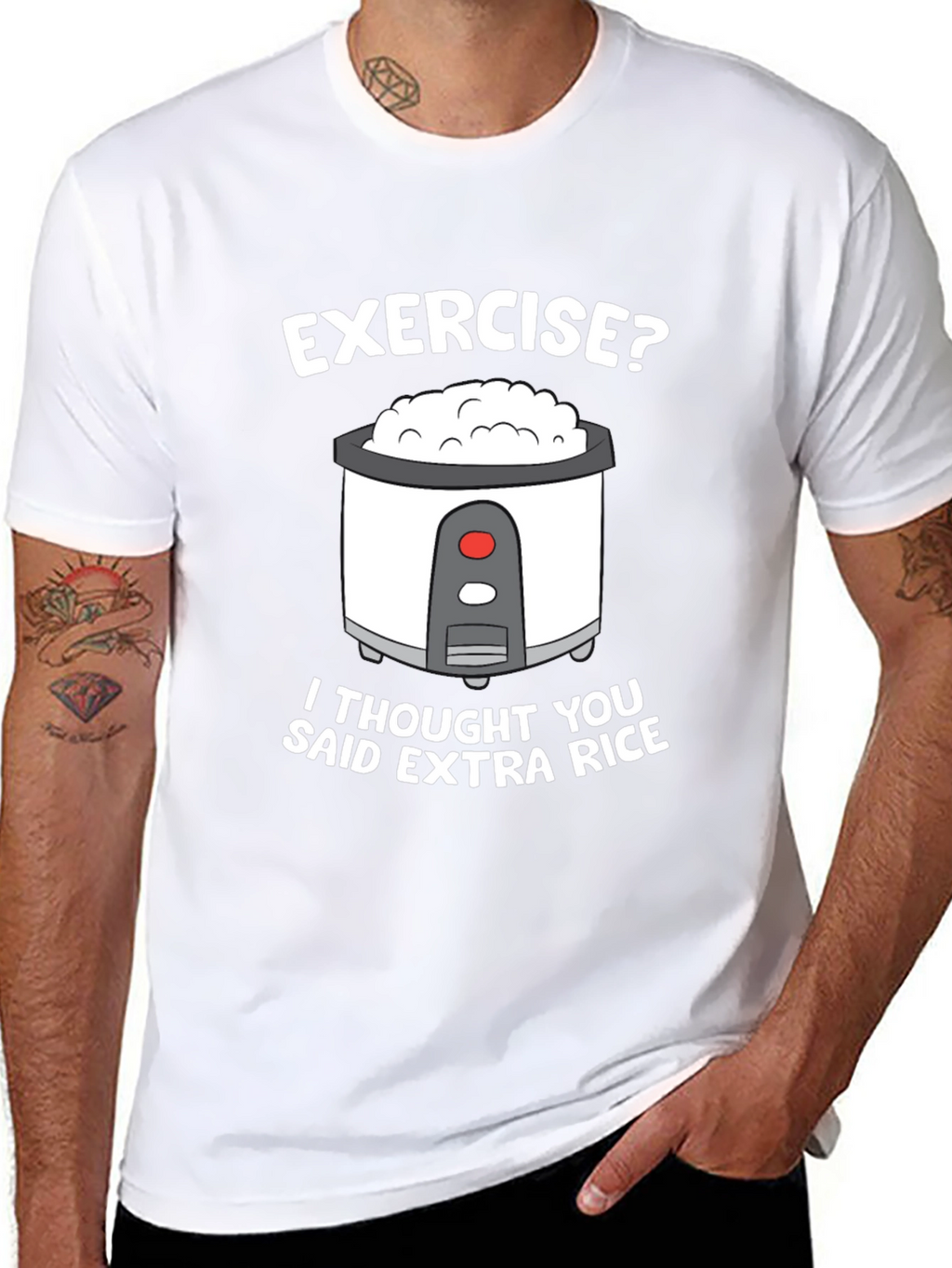Exercise? Extra Rice Funny T-Shirt