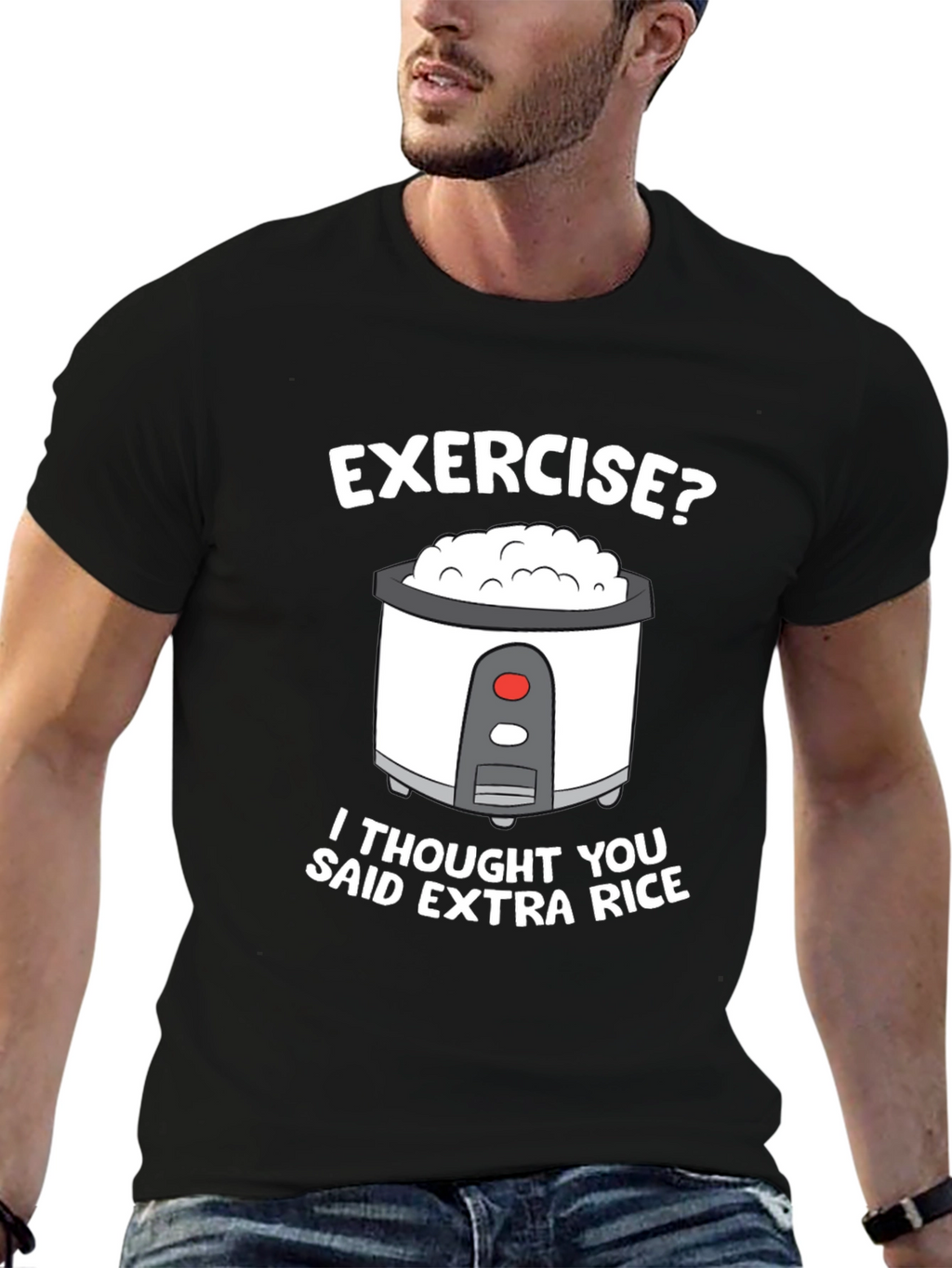 Exercise? Extra Rice Funny T-Shirt