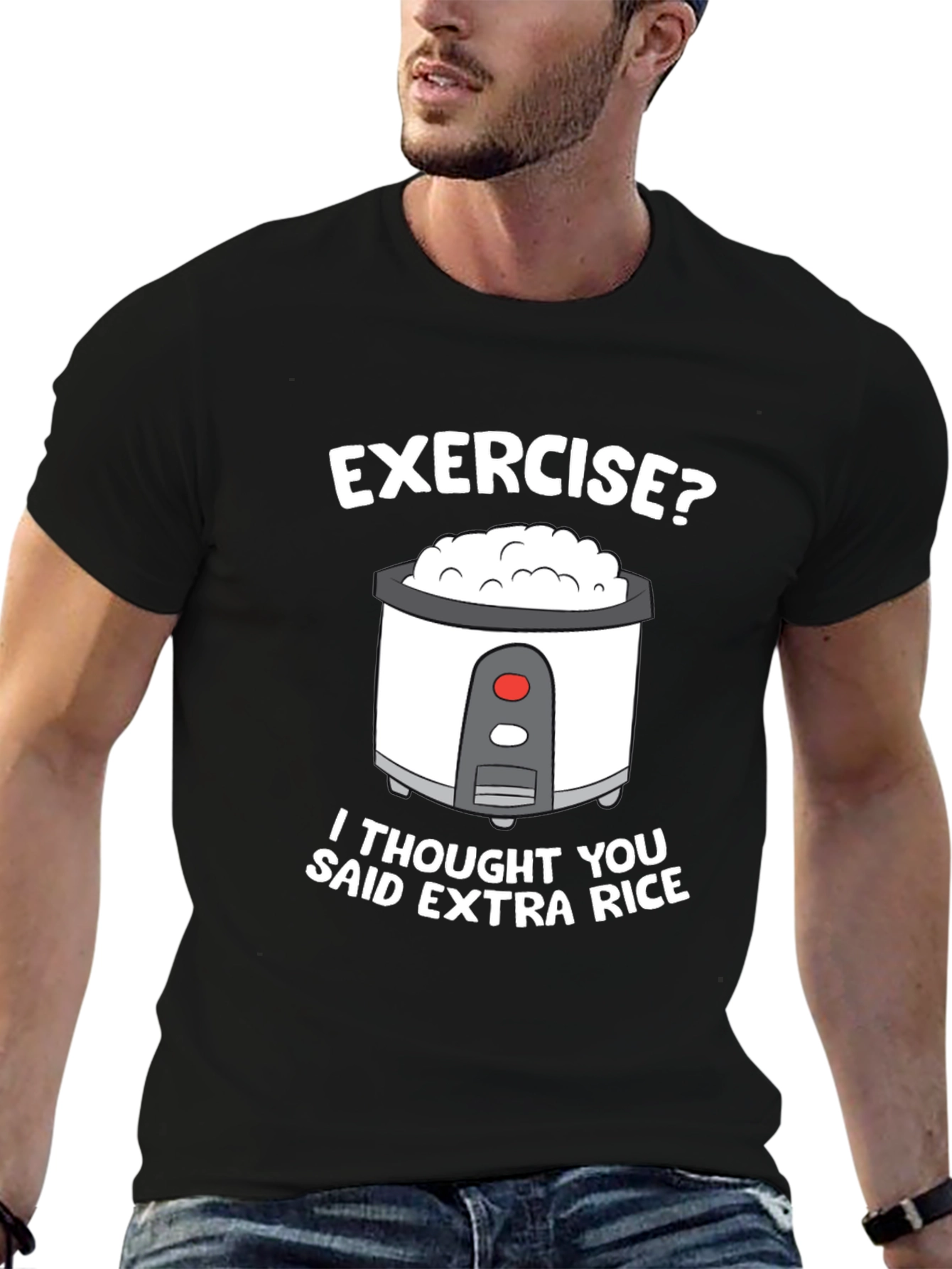 Exercise? Extra Rice Funny T-Shirt