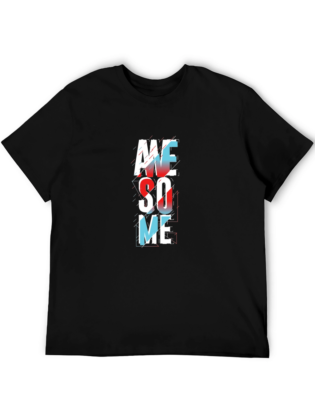 Awesome Graphic Print Mens Black T-Shirt