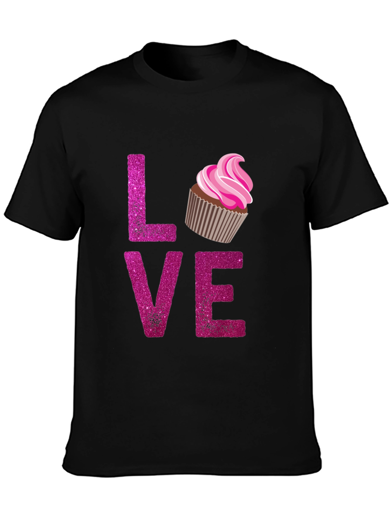 Love Cupcake Graphic Tee - Black