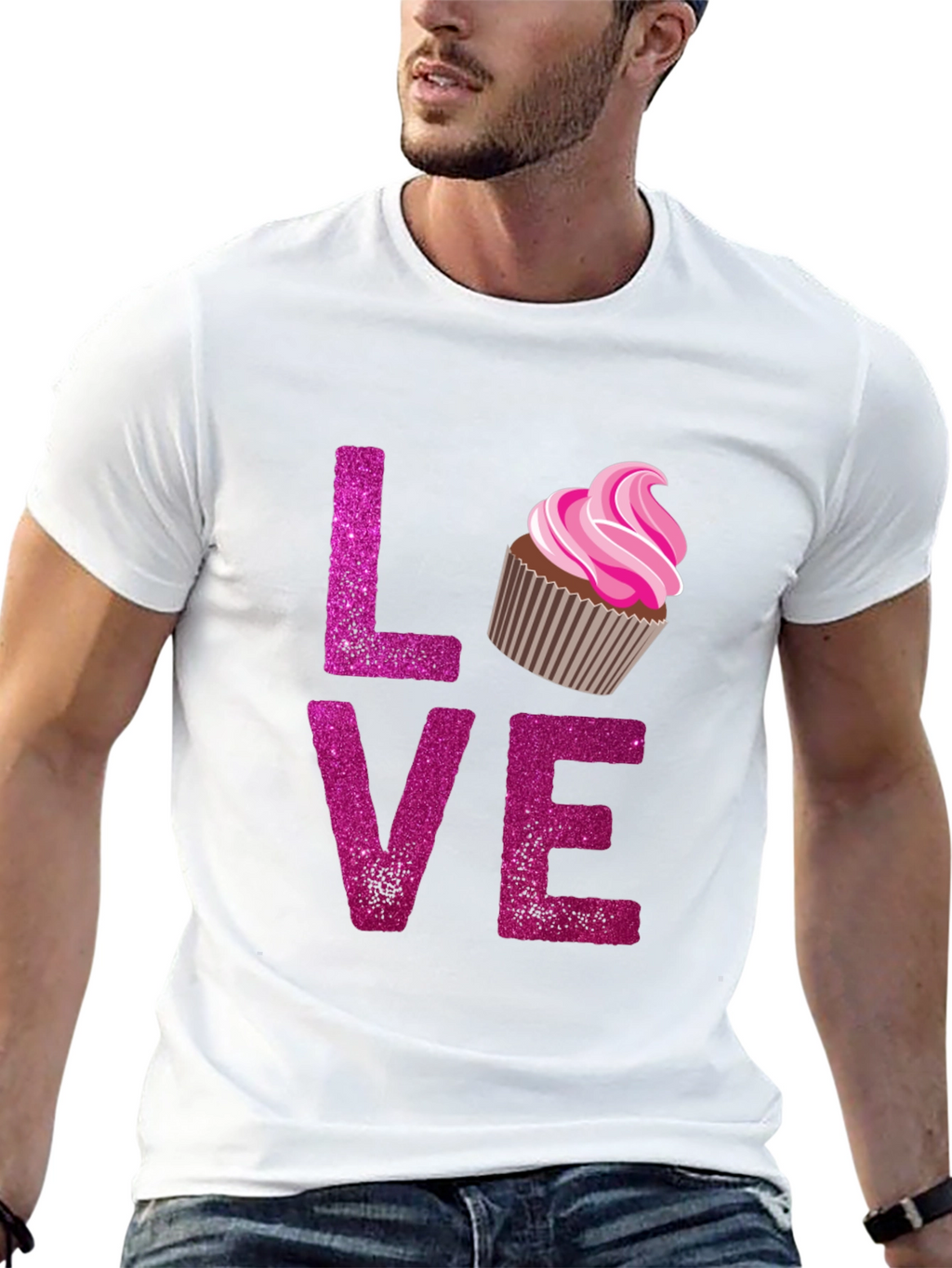 Love Cupcake Graphic Tee - Black
