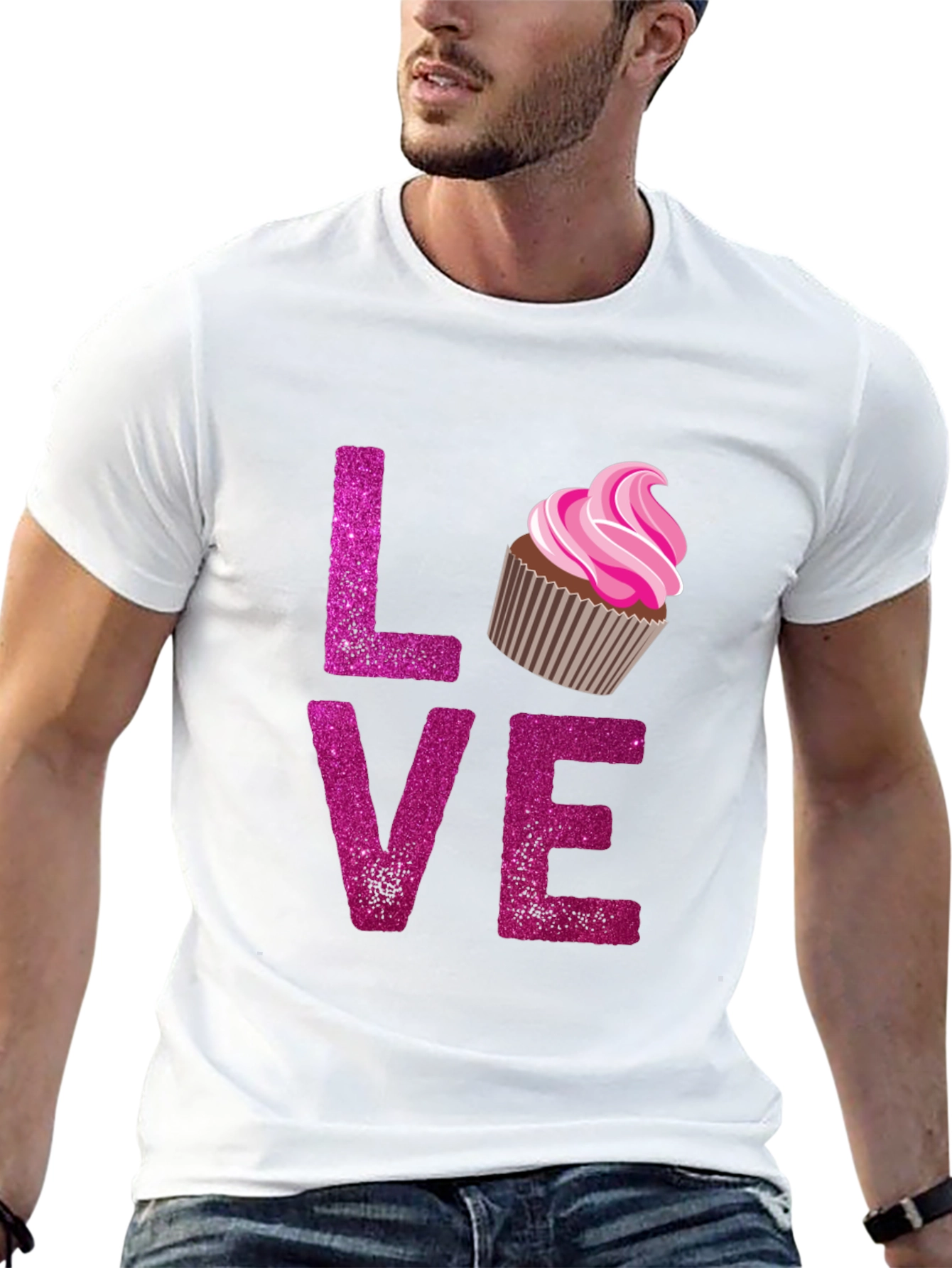 Love Cupcake Graphic Tee - Black