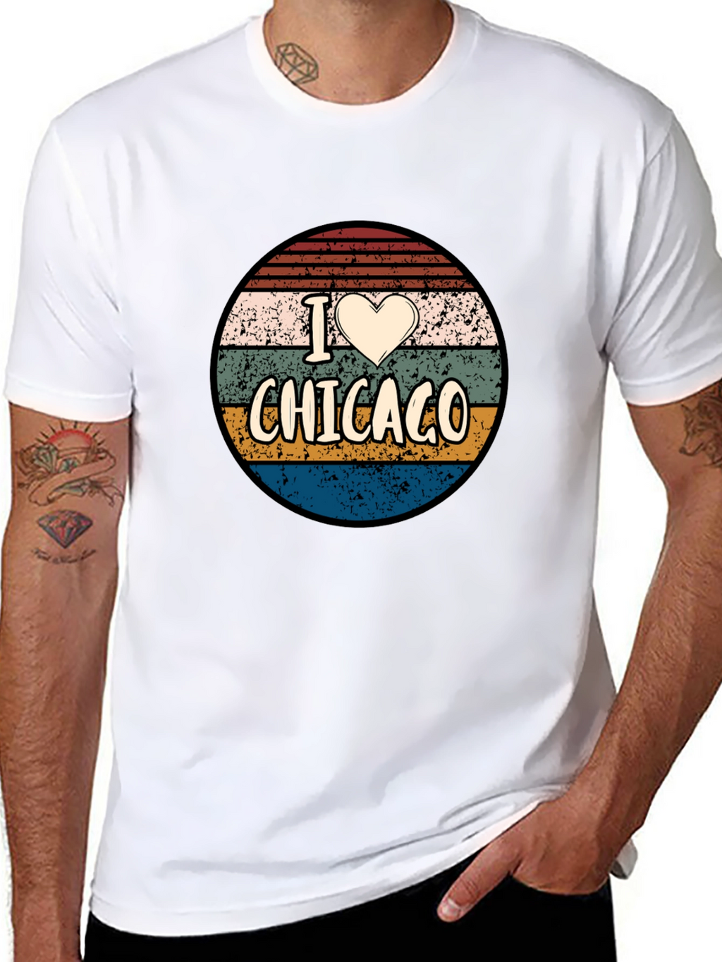 I Heart Chicago Retro Graphic T-Shirt