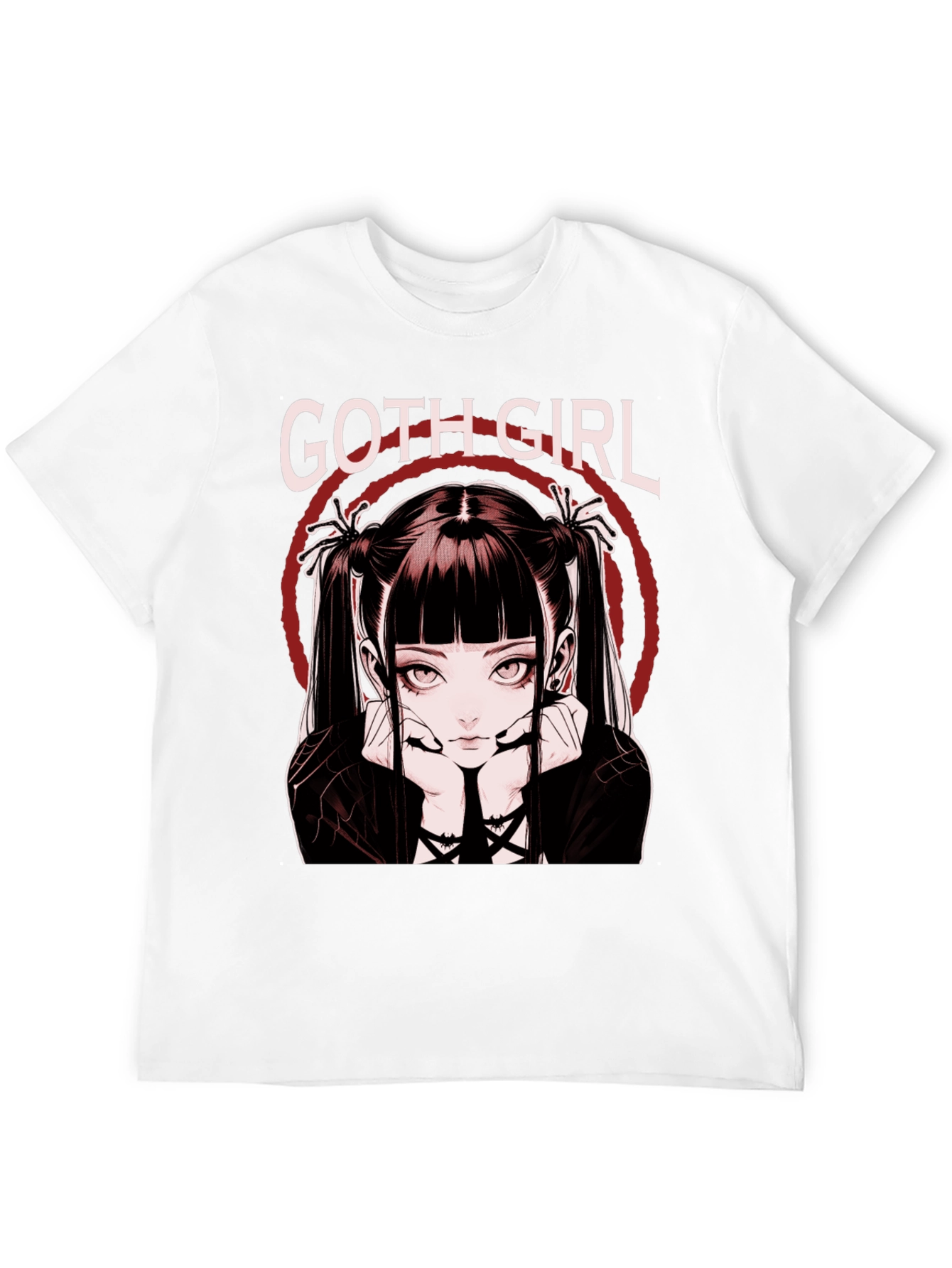 Goth Girl Graphic Tee - Anime Style