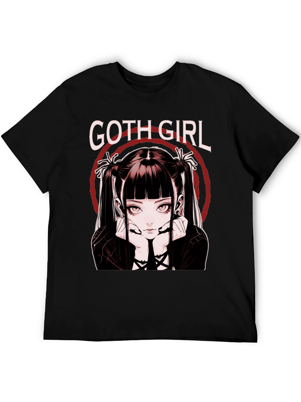 Goth Girl Graphic Tee - Anime Style
