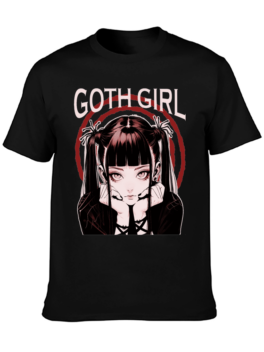 Goth Girl Graphic Tee - Anime Style