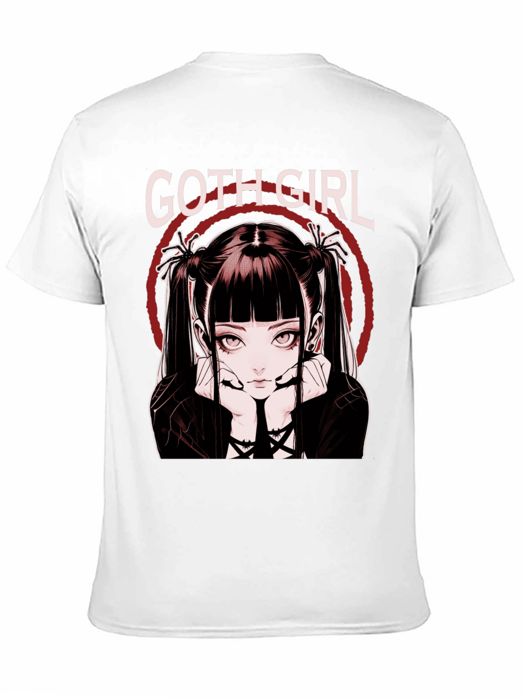 Goth Girl Graphic Tee - Anime Style