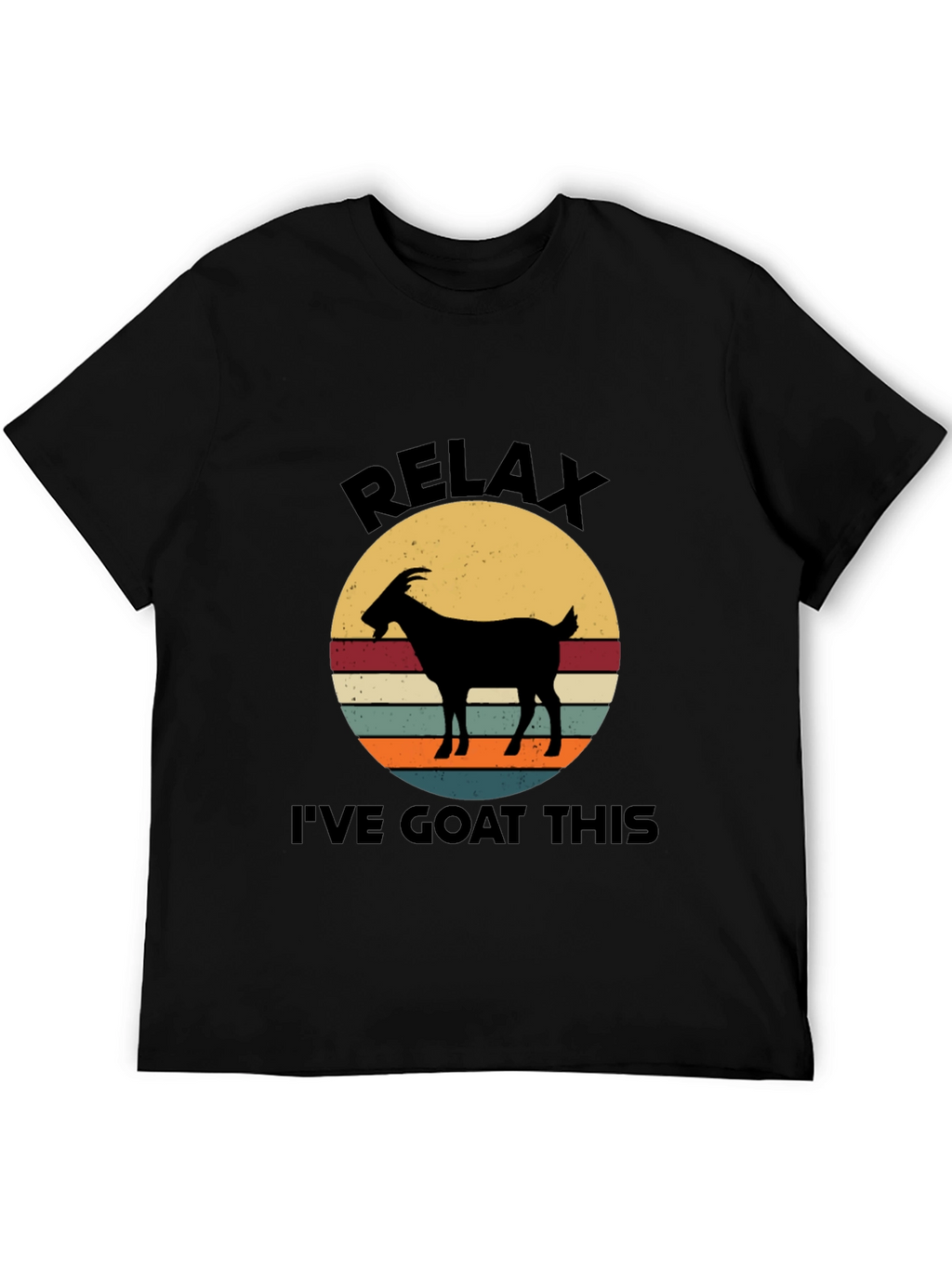 Relax Ive Goat This Black Graphic Tee