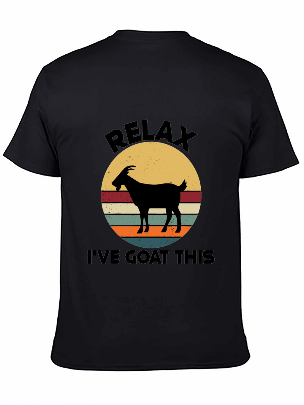Relax Ive Goat This Black Graphic Tee