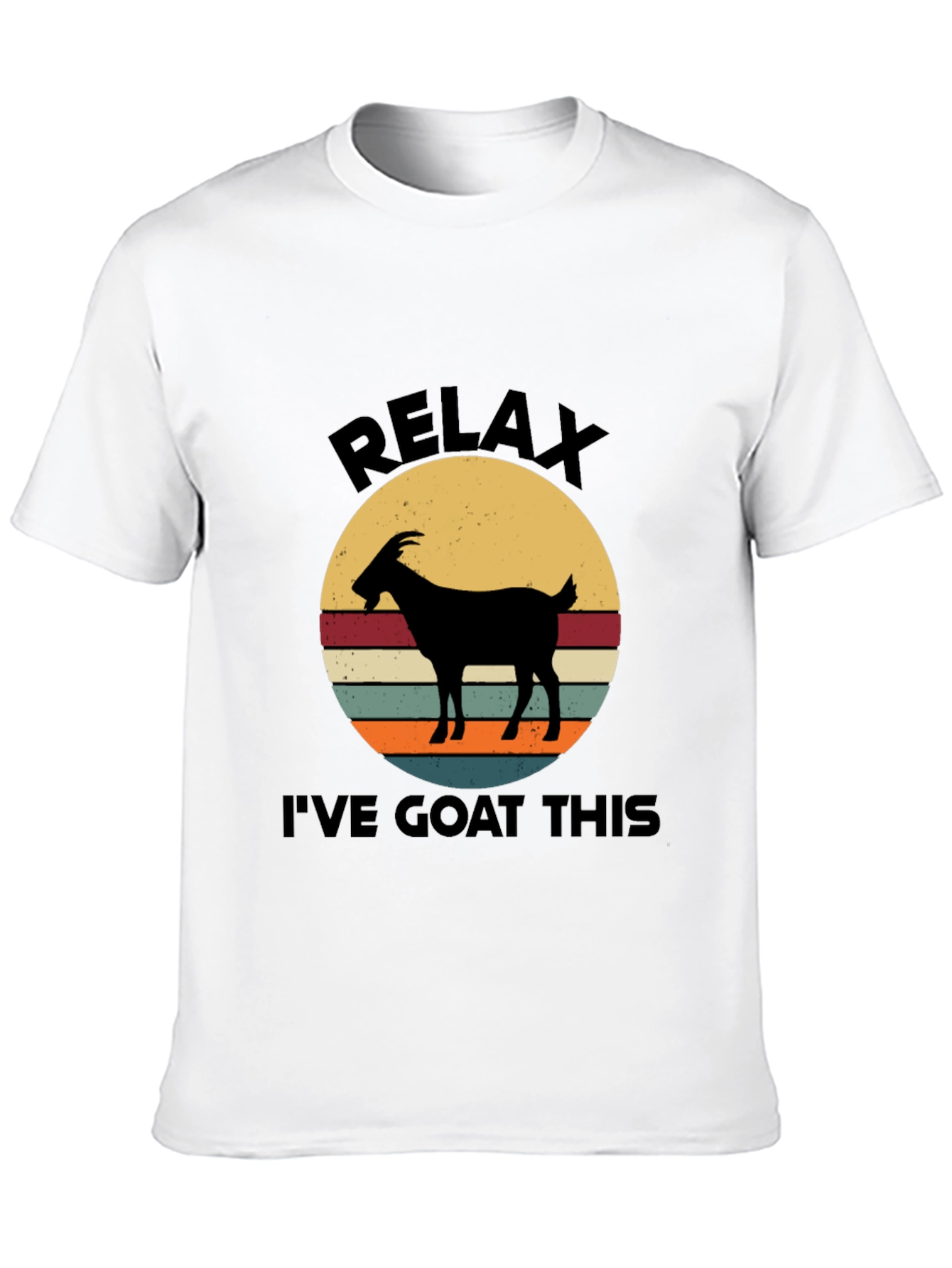 Relax Ive Goat This Black Graphic Tee