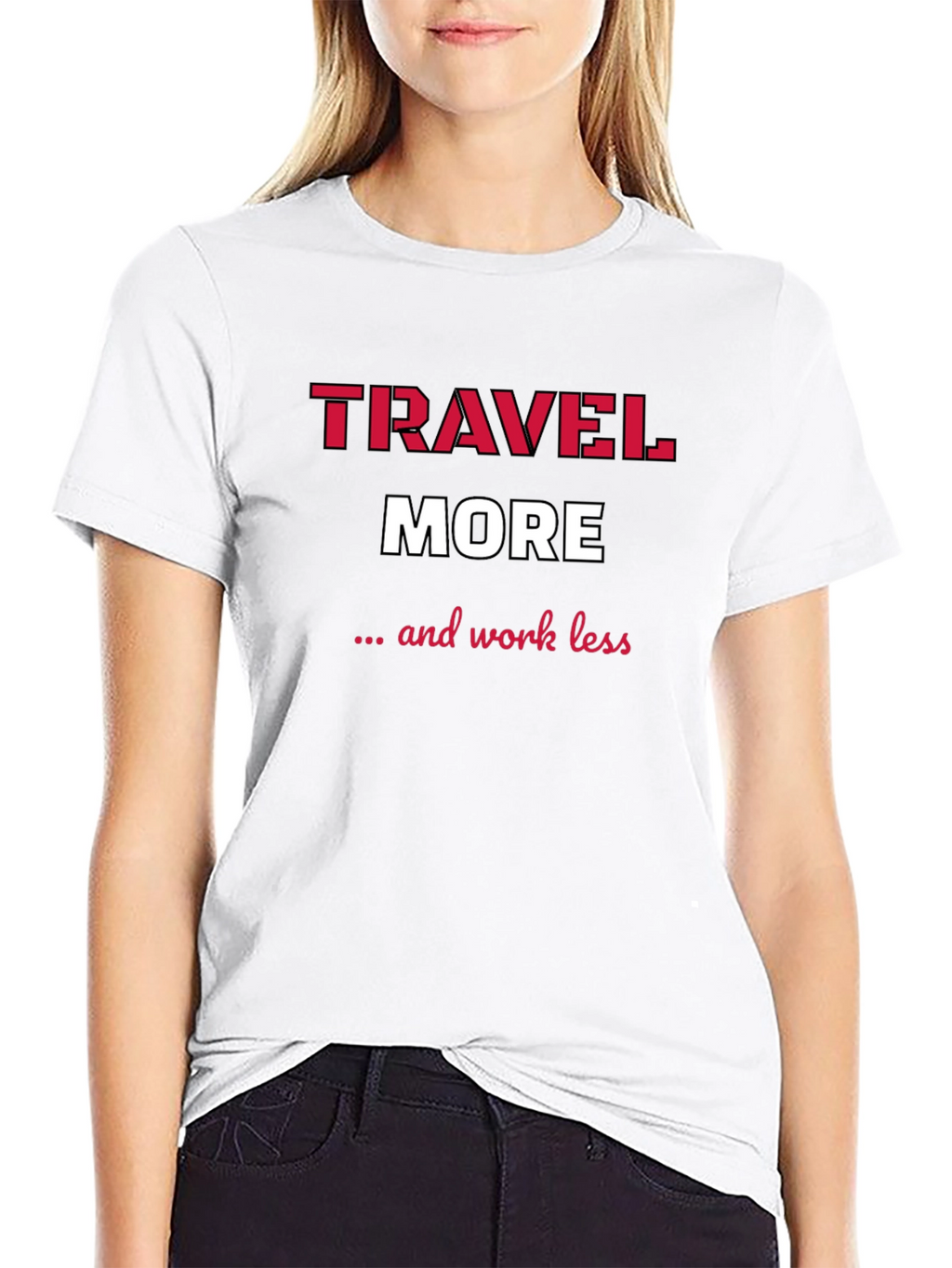 Travel More T-Shirt - Black Graphic Tee