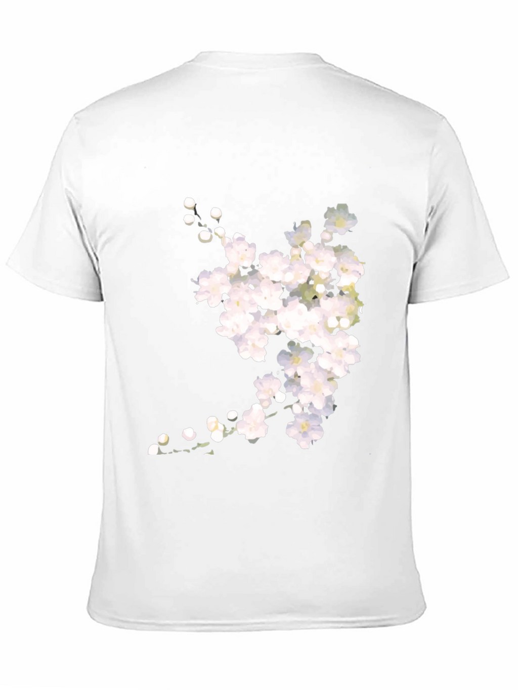 Floral Print Black Crew Neck T-Shirt