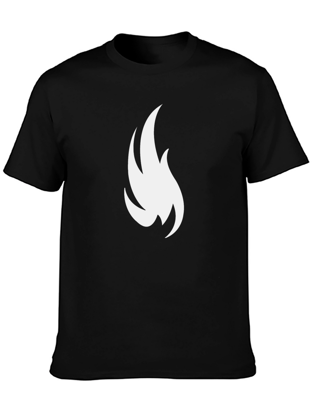 Flame Graphic T-Shirt - Black Cotton Tee