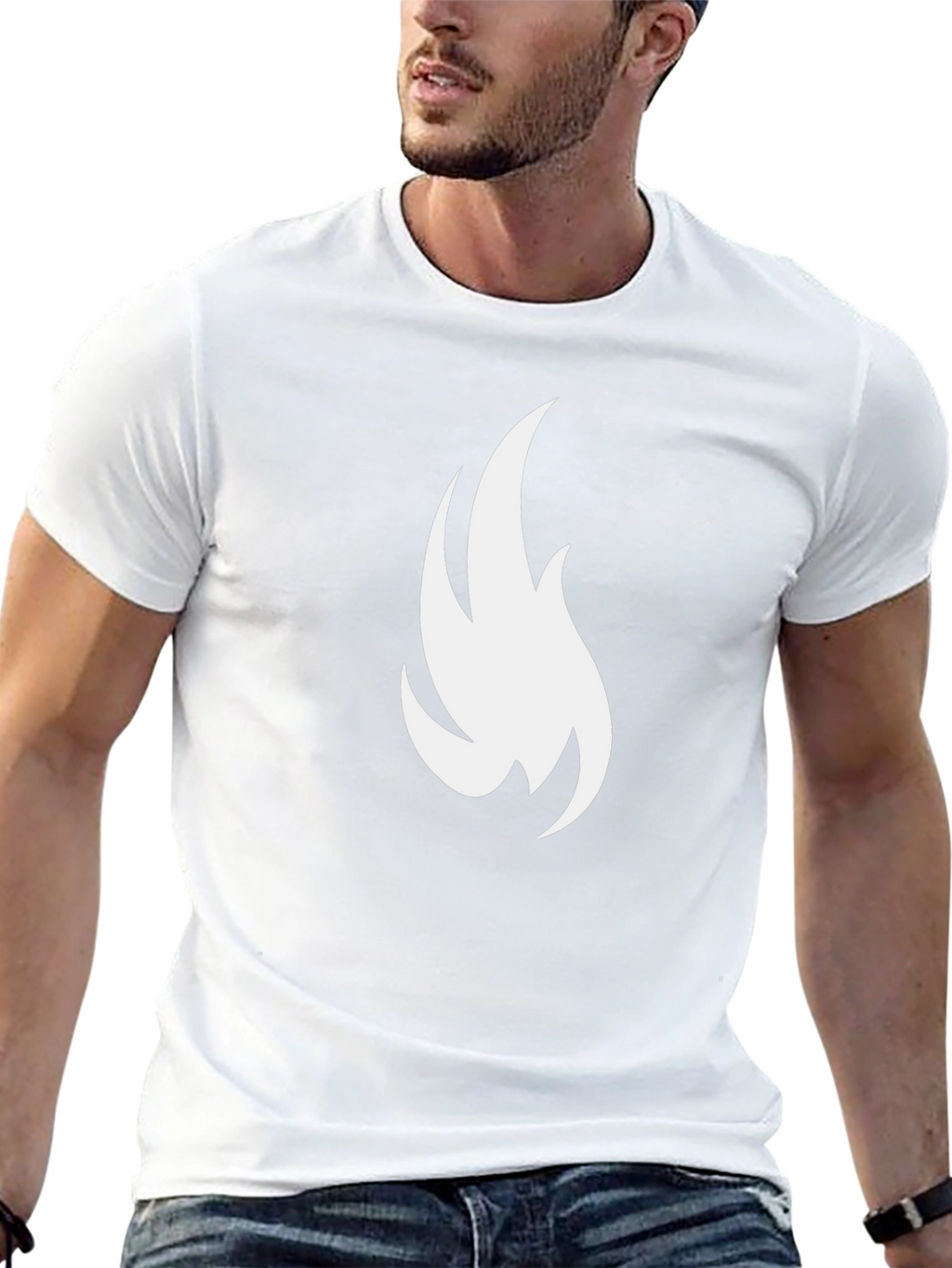 Flame Graphic T-Shirt - Black Cotton Tee