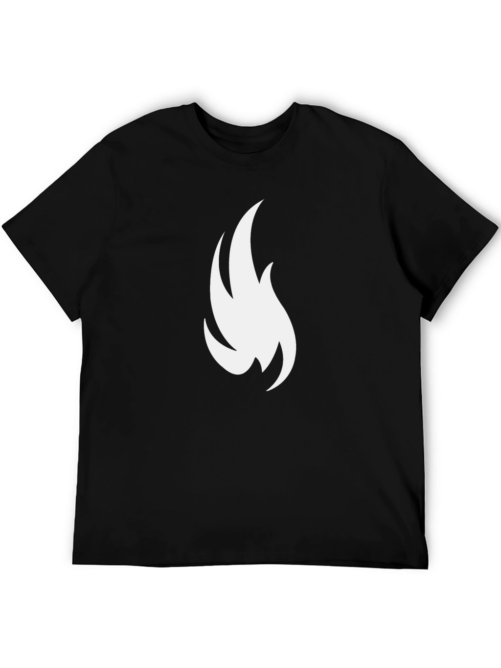 Flame Graphic T-Shirt - Black Cotton Tee