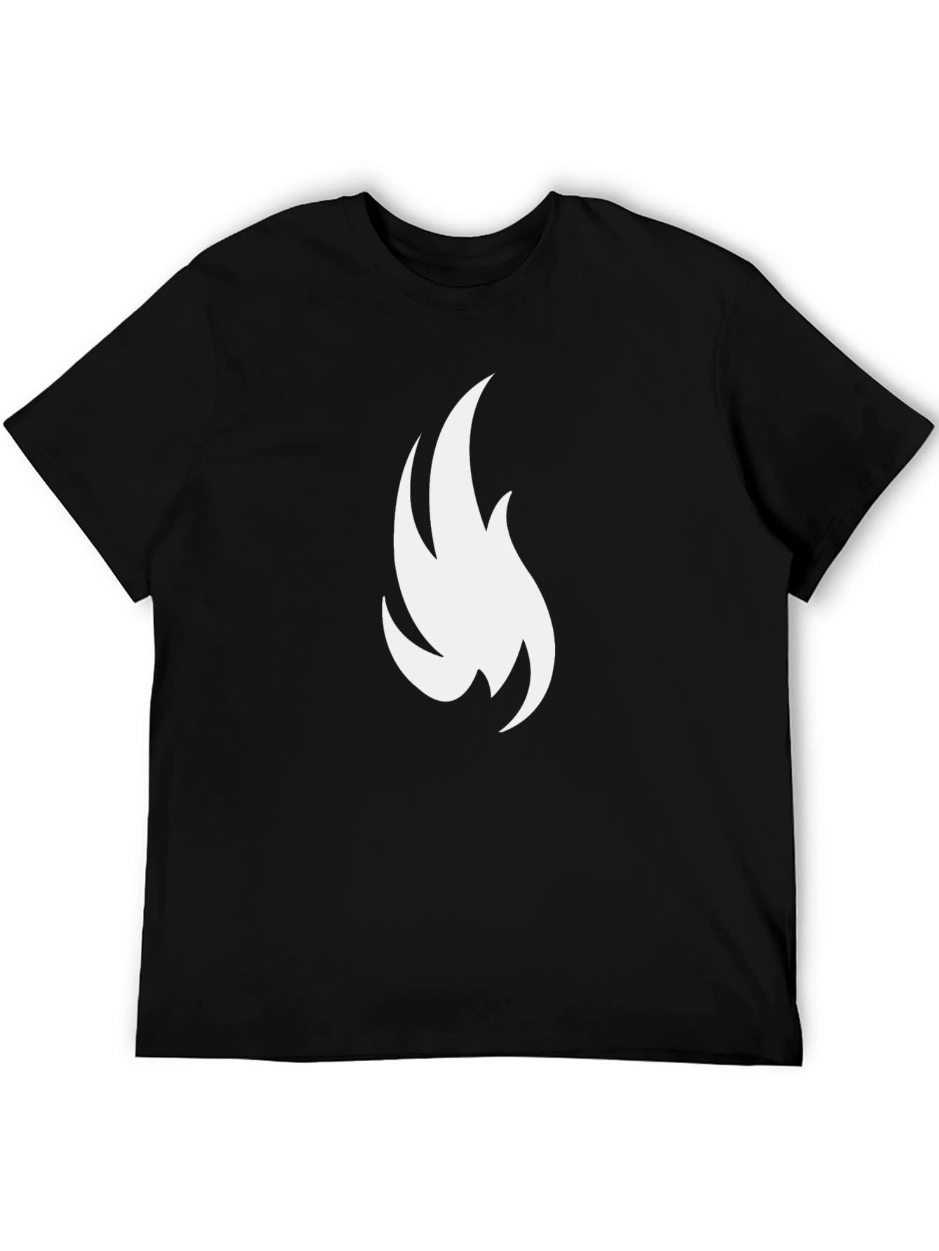 Flame Graphic T-Shirt - Black Cotton Tee