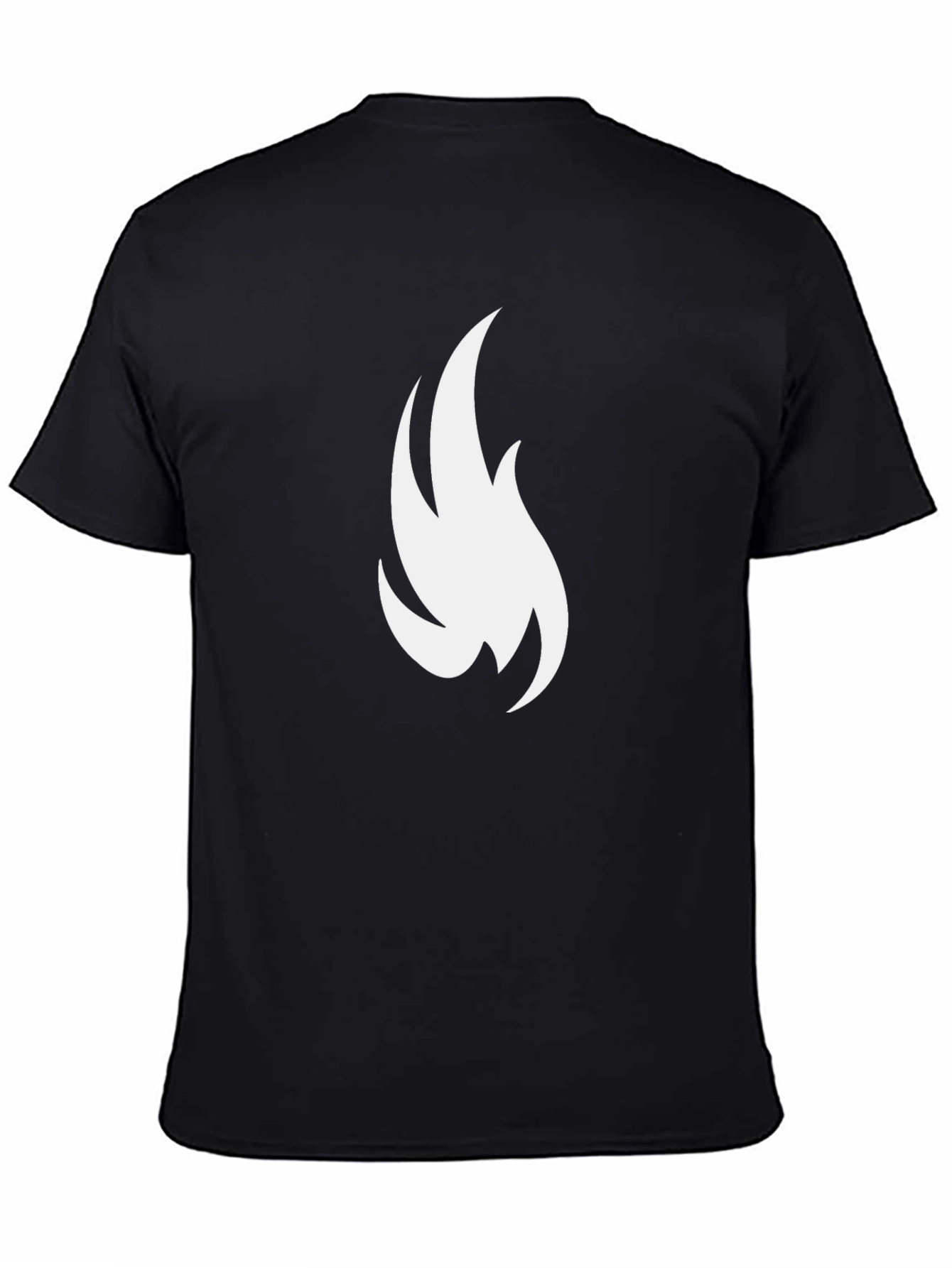 Flame Graphic T-Shirt - Black Cotton Tee