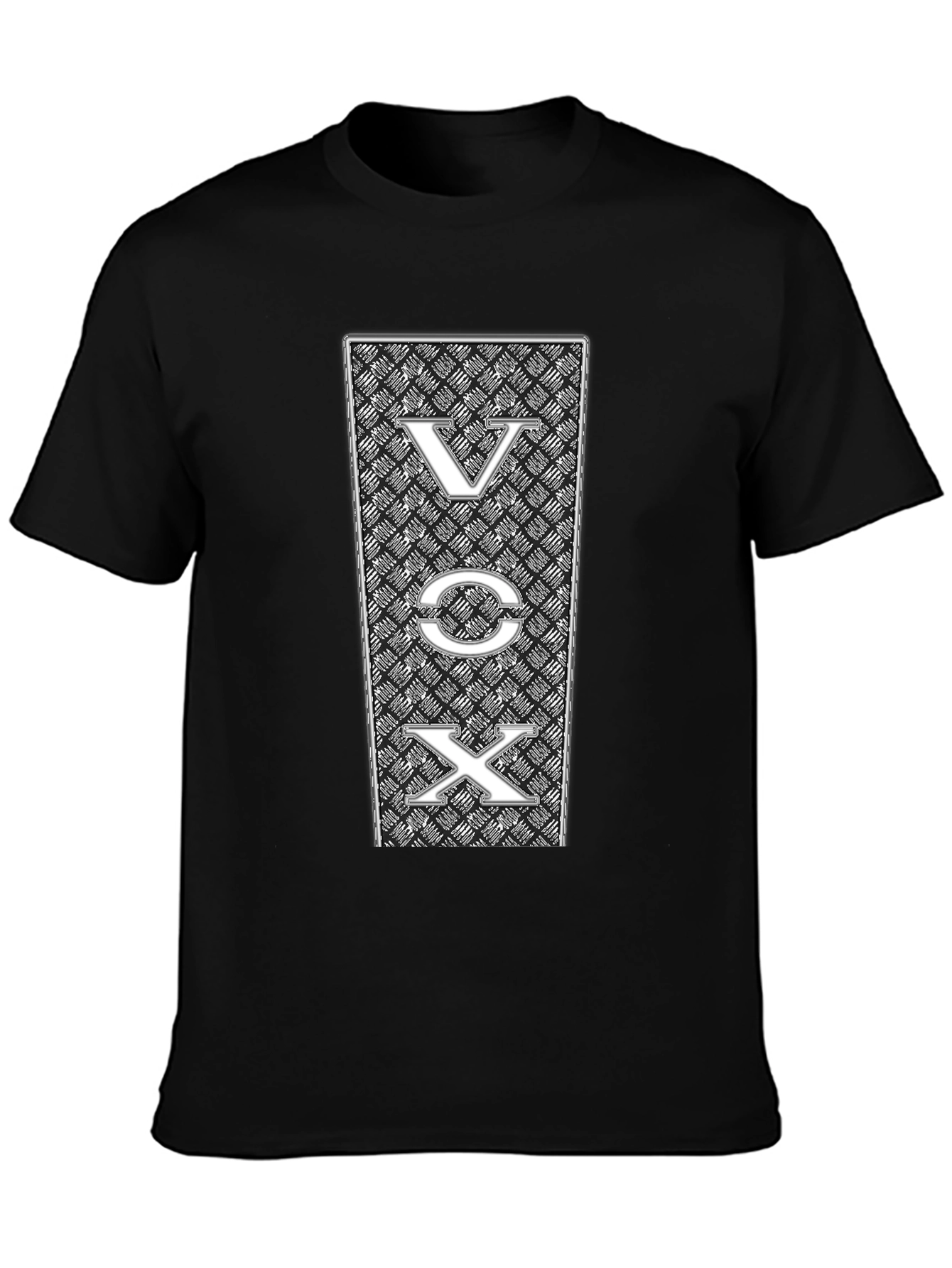 VOX Graphic Print Black T-Shirt